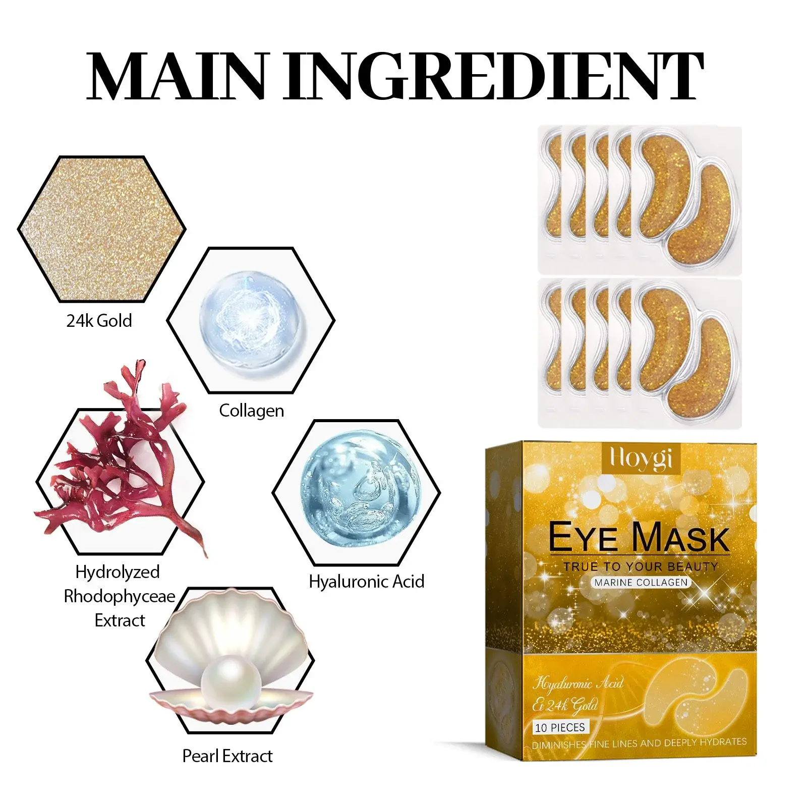 24k Gold Gel Eye Patches for Puffiness and Dark Circles 3 HOA02 A084 10 GD3 004