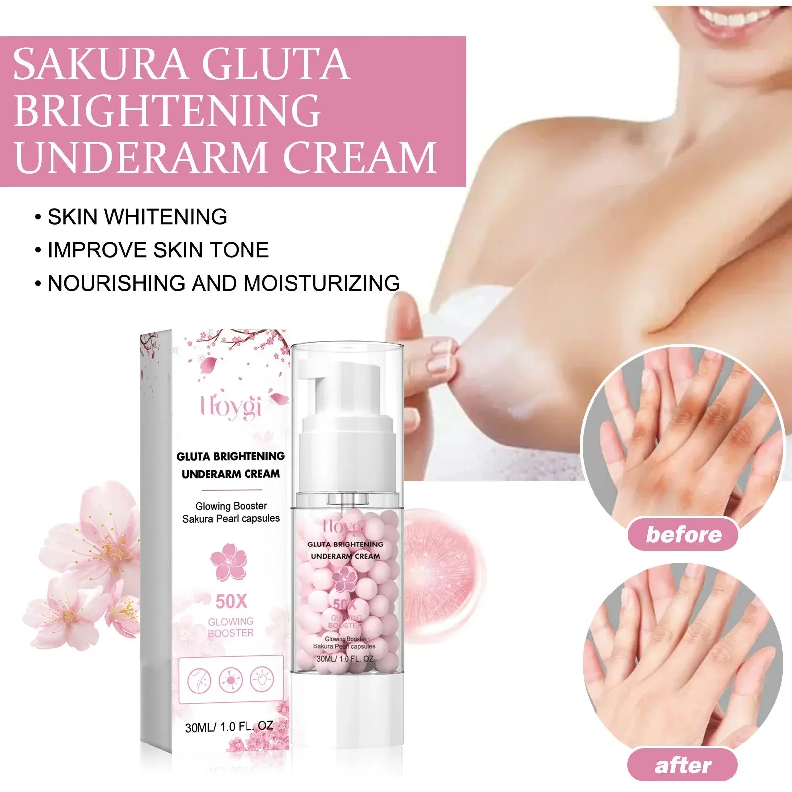 Skin Brightening Cream for Underarms & Elbows - Hoygi 5 HOA03 A008 30 WH1 006