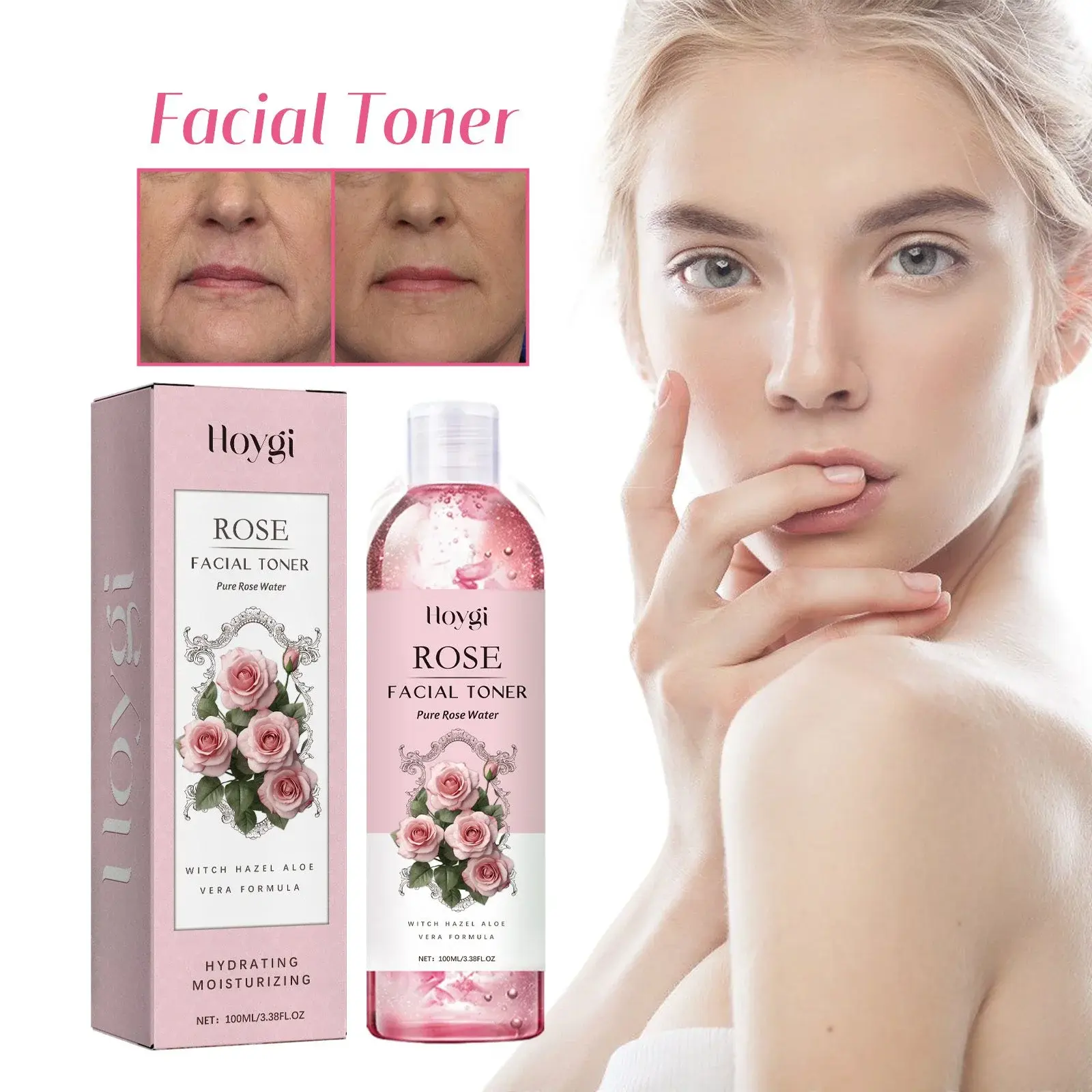 Rose Moisturizing Toner - Hydrating & Skin Barrier Repair 2 HOA05 A007 100 PK2 003
