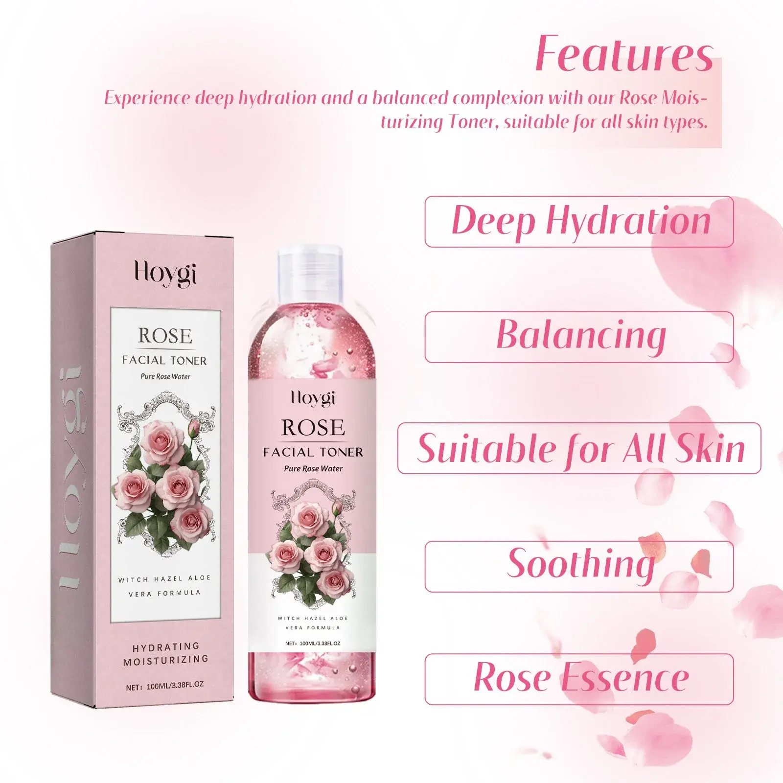 Rose Moisturizing Toner - Hydrating & Skin Barrier Repair 6 HOA05 A007 100 PK2 007