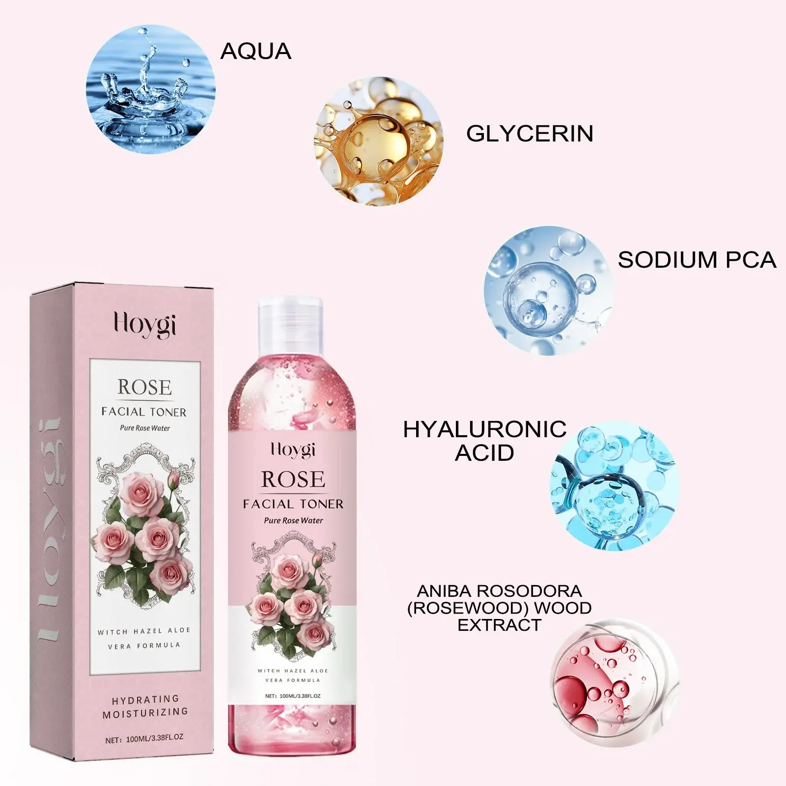 Rose Moisturizing Toner - Hydrating & Skin Barrier Repair 3 HOA05 A007 100 PK2 25624204