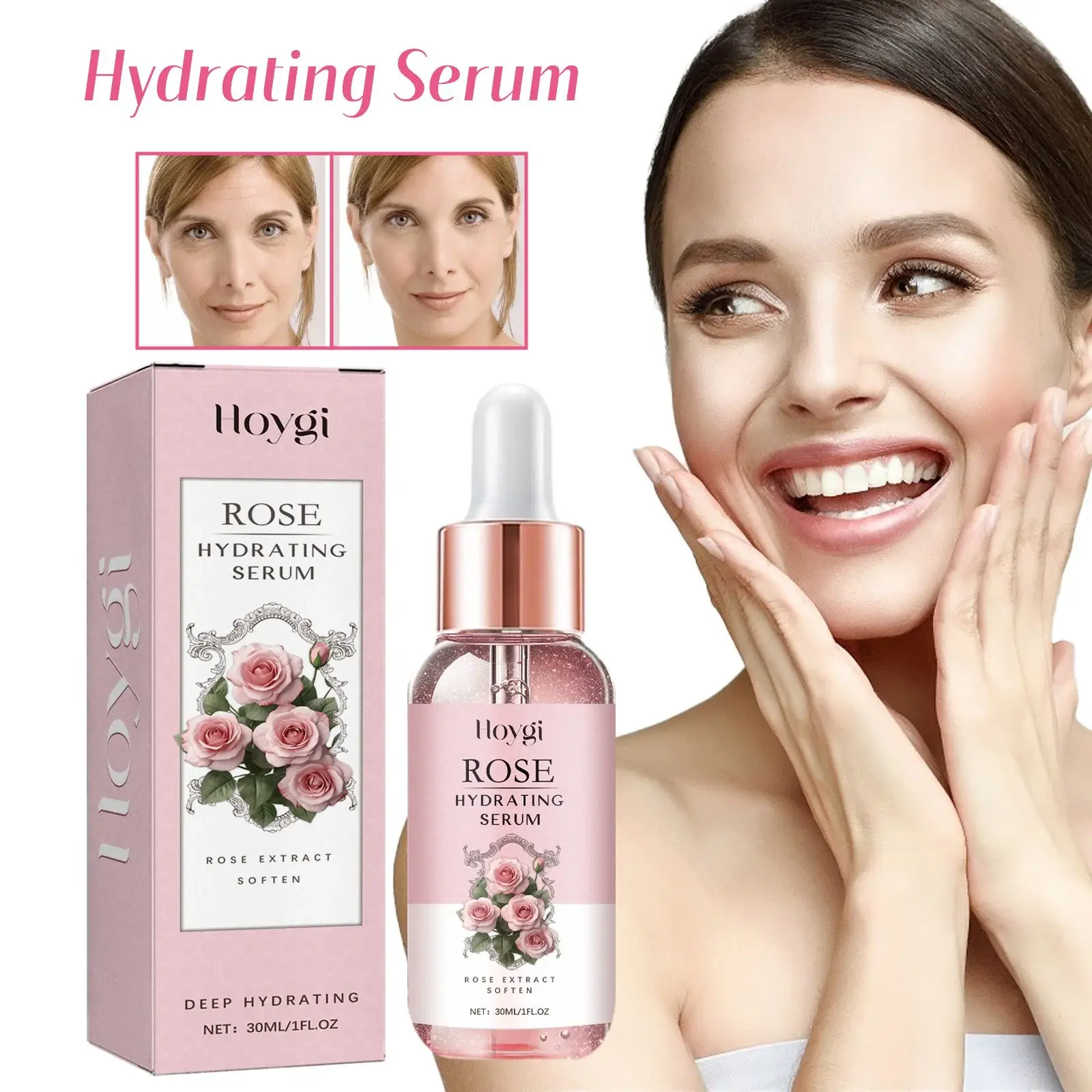 Rose & Aloe Moisturizing Facial Essence - Hydrating & Brightening 2 HOA05 A007 30 PK1 003