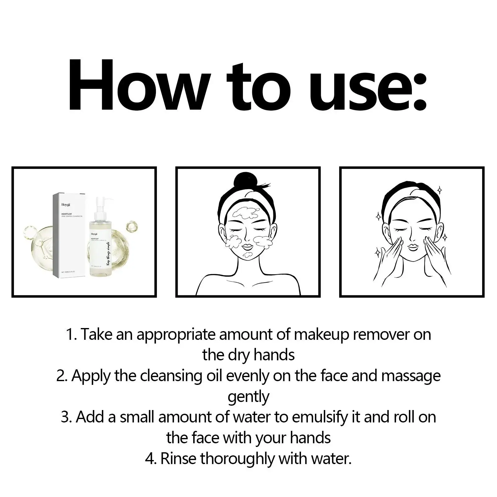 Pore Control Cleansing Oil - Deep Makeup Remover & Pore Cleanser 4 HOA05 A010 100 WH1 004