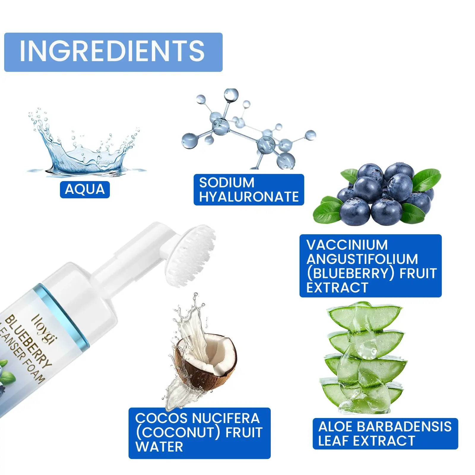 Blueberry Cleanser Foam - Gentle Face Cleanser for Blackheads 3 HOA05 A019 100 BU1 004