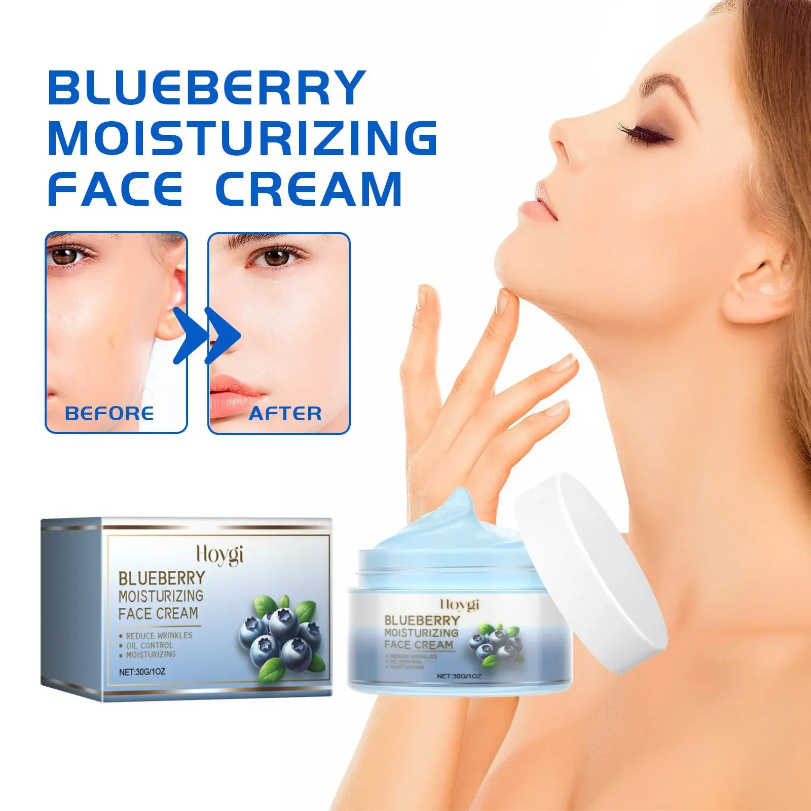 Natural Blueberry Brightening Cream - Anti-Wrinkle & Deep Cleansing Moisturizer 2 HOA05 A019 30 BU2 003