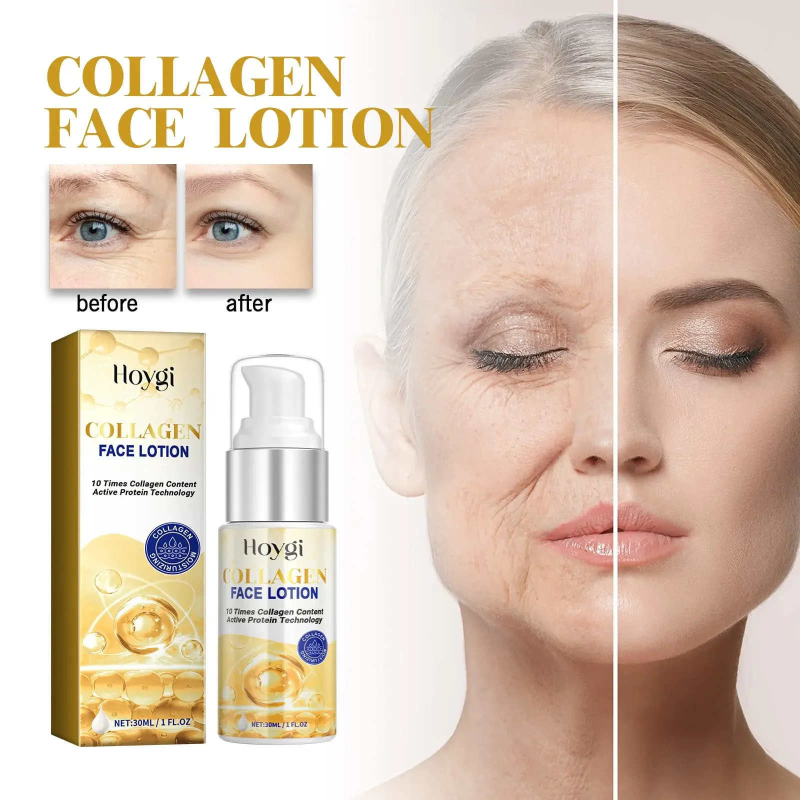 Collagen Face Lotion - Hydrating & Firming Facial Moisturizer 1 HOA05 A020 30 YE4 002