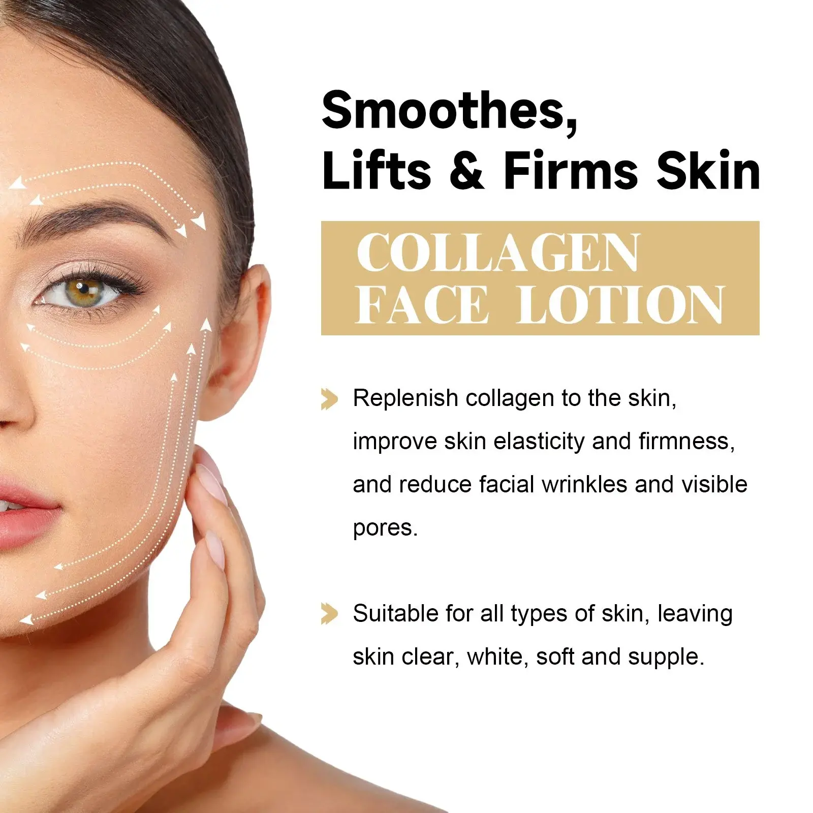 Collagen Face Lotion - Hydrating & Firming Facial Moisturizer 3 HOA05 A020 30 YE4 004