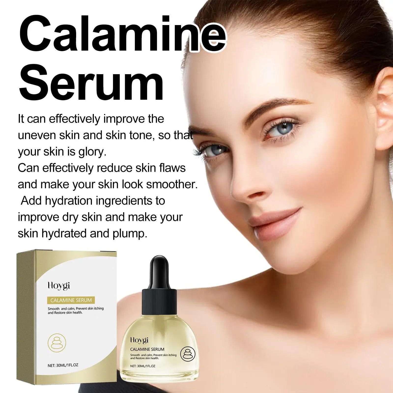 Calamine Serum for Dry Skin & Acne - Hydrating & Plumping Formula 5 HOA05 A022 30 GD1 005
