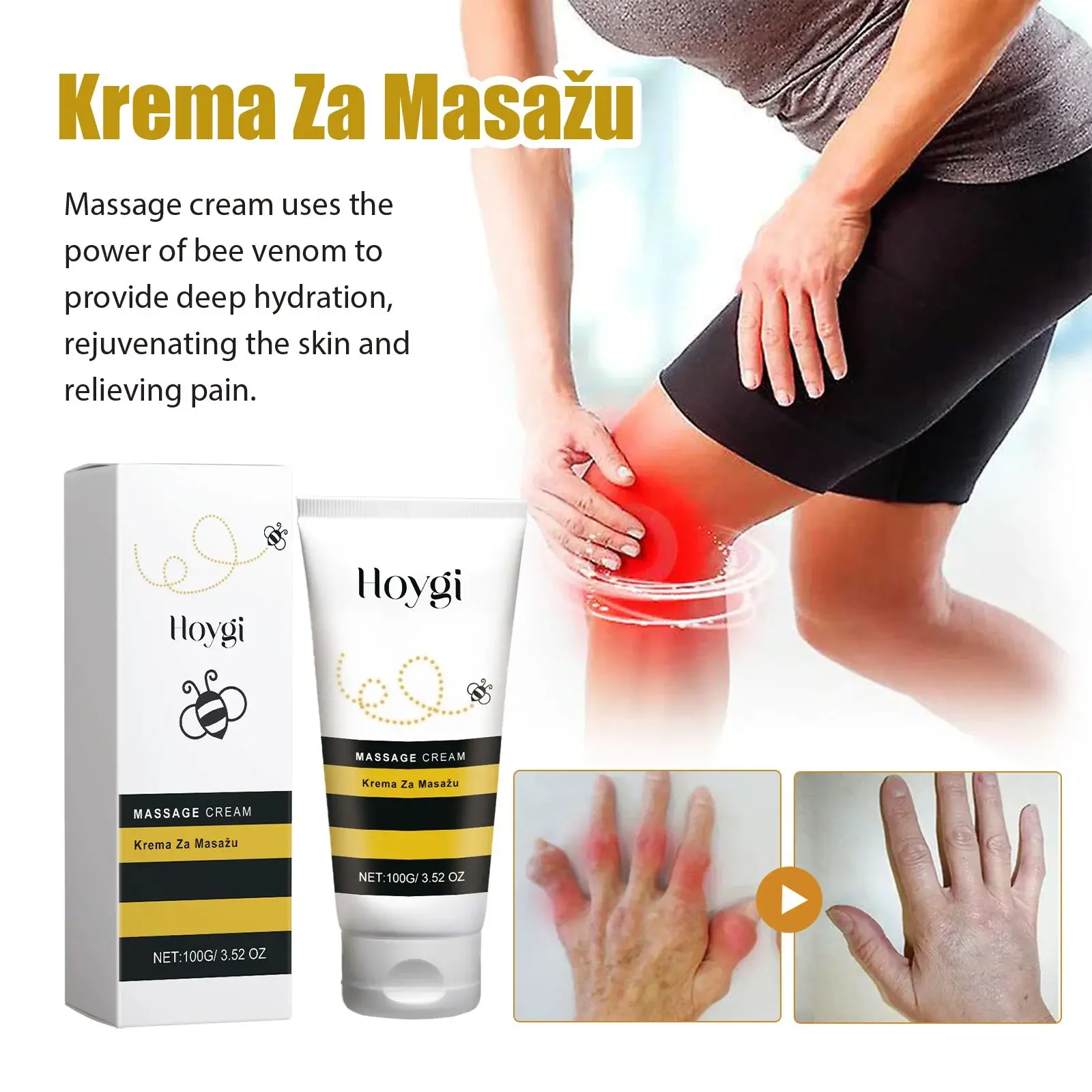 Massage Cream for Joint, Muscle & Bone Relief - Soothing Formula 6 HOA05 A030 100 WH1 007