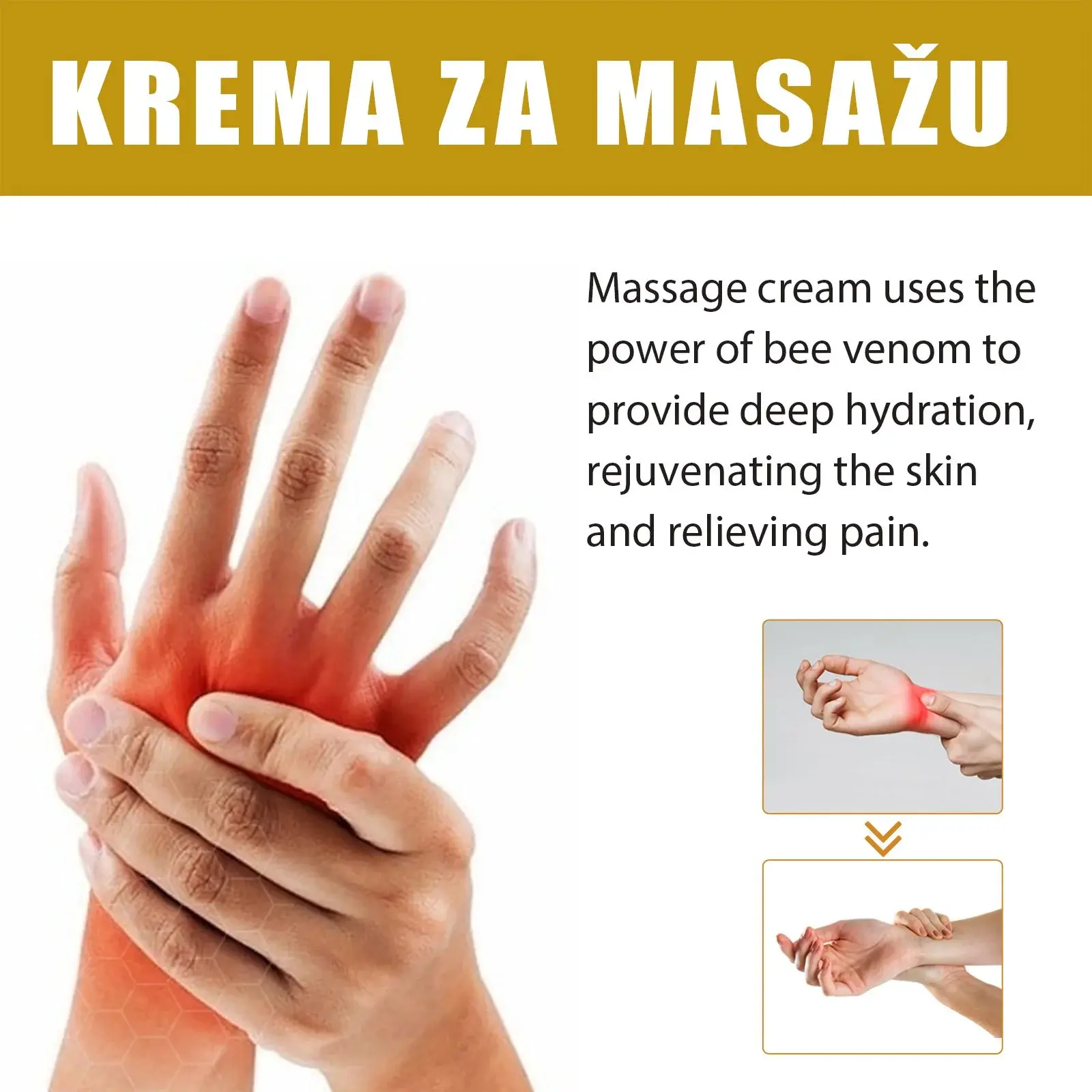 Massage Cream for Joint, Muscle & Bone Relief - Soothing Formula 9 HOA05 A030 100 WH1 010