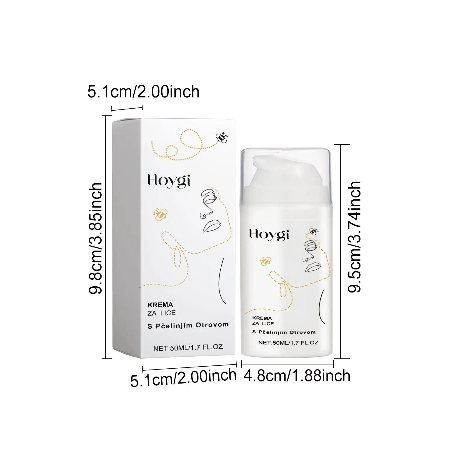 Bee Venom Face Cream Anti-Wrinkle & Firming - Hoygi 1 HOA05 A030 50 WH1 002