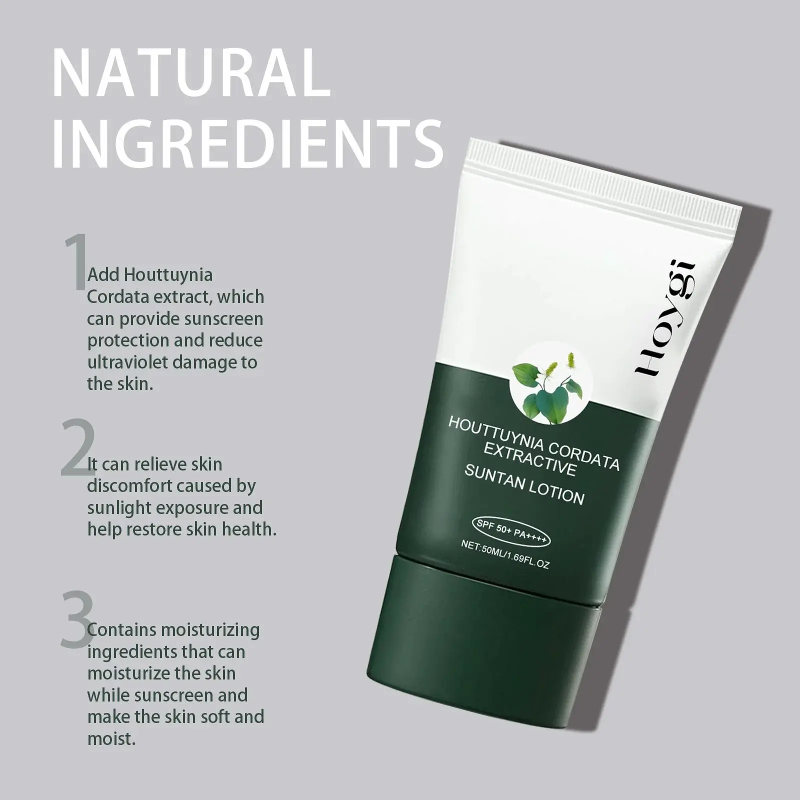 Houttuynia Cordata Moisturizer - Hydrating UV Protection Formula 5 HOA05 A035 50 GN1 005