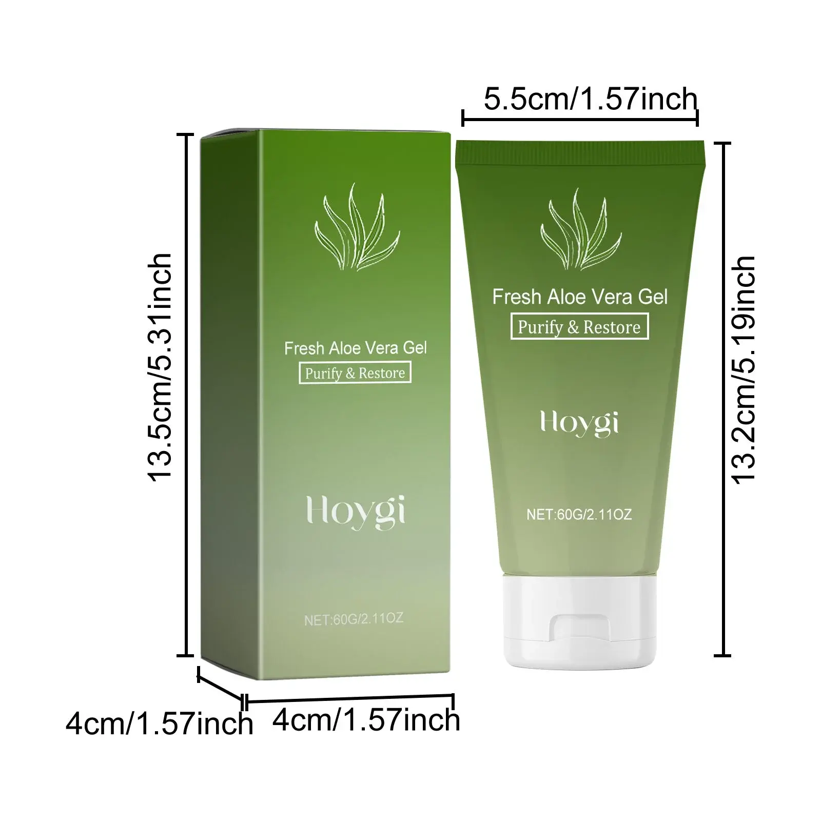 Fresh Aloe Vera Gel for Face - Soothing & Hydrating After Sun Care 1 HOA05 A037 60 GN1 001