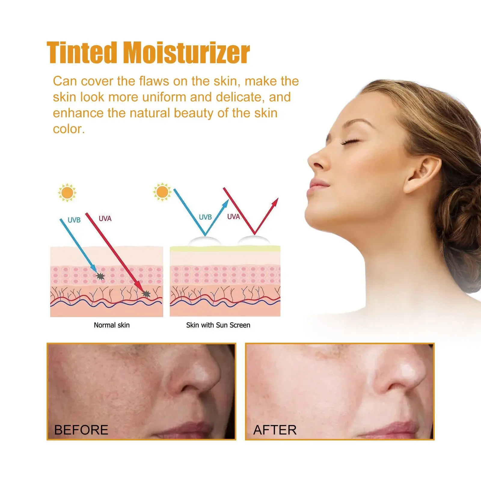 Tinted Moisturizer with Hydrating Brightening Effect - Hoygi 7 HOA05 A039 50 WH1 007
