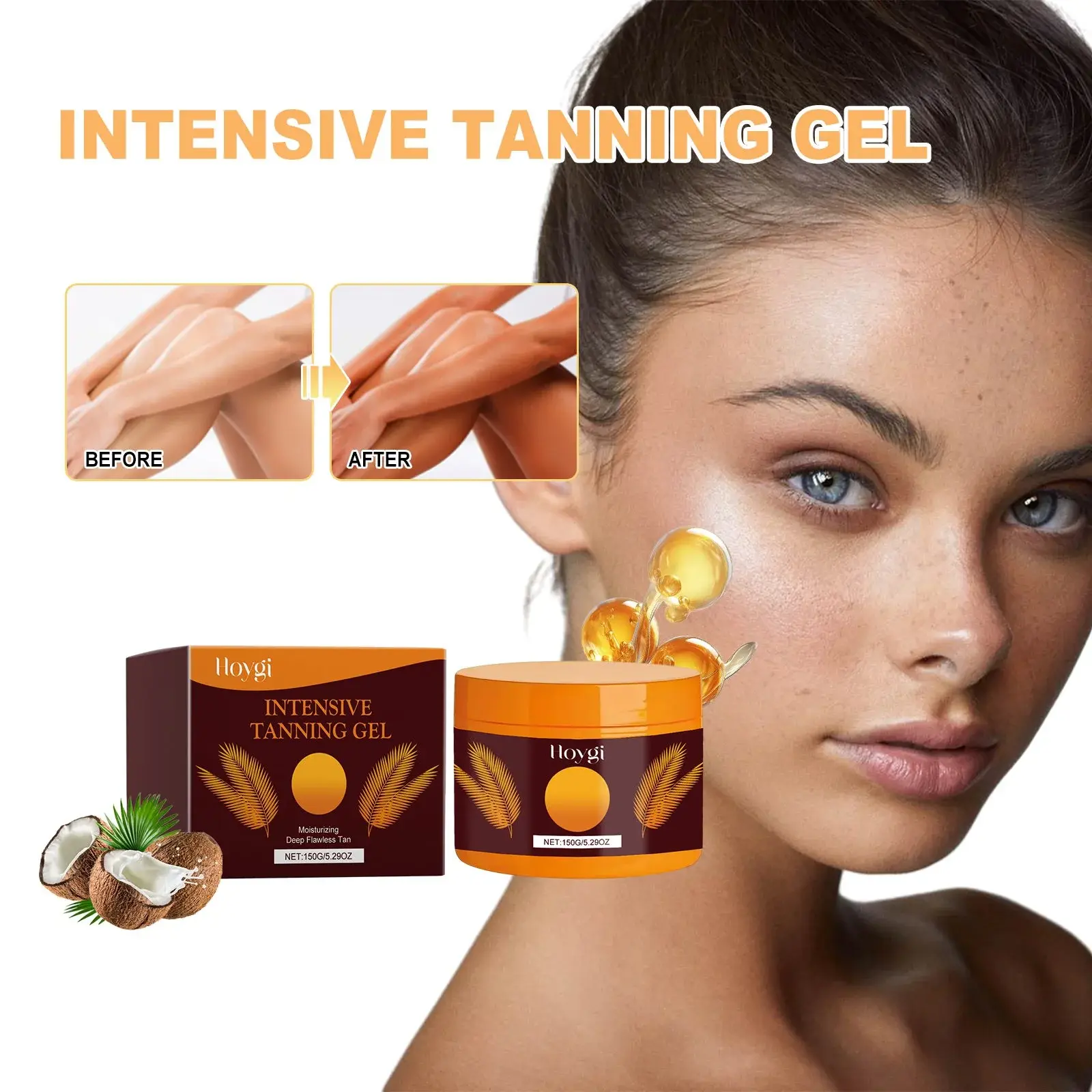 Intensive Tanning Gel for Radiant Natural Tan | Hoygi 2 HOA05 A051 150 BN1 003