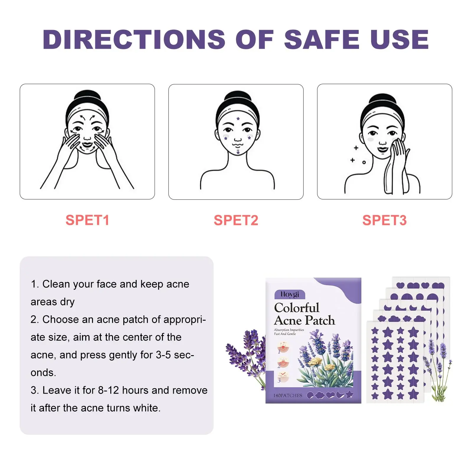 Colorful Acne Patches for Skin Repair and Smoothing 4 HOA05 A057 140 VT1 005