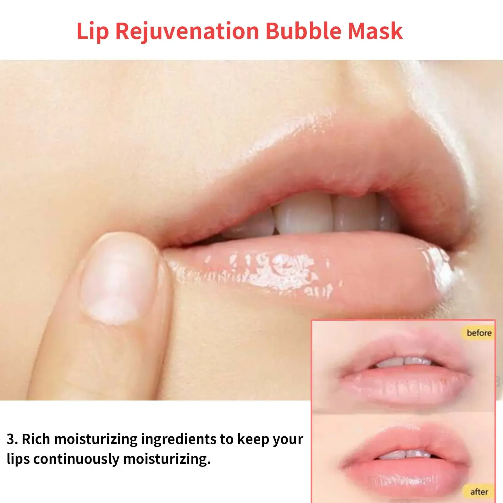 Bubble Lip Mask & Hydrating Balm for Dry Lips 5 HOA05 A066 8 WH1 005