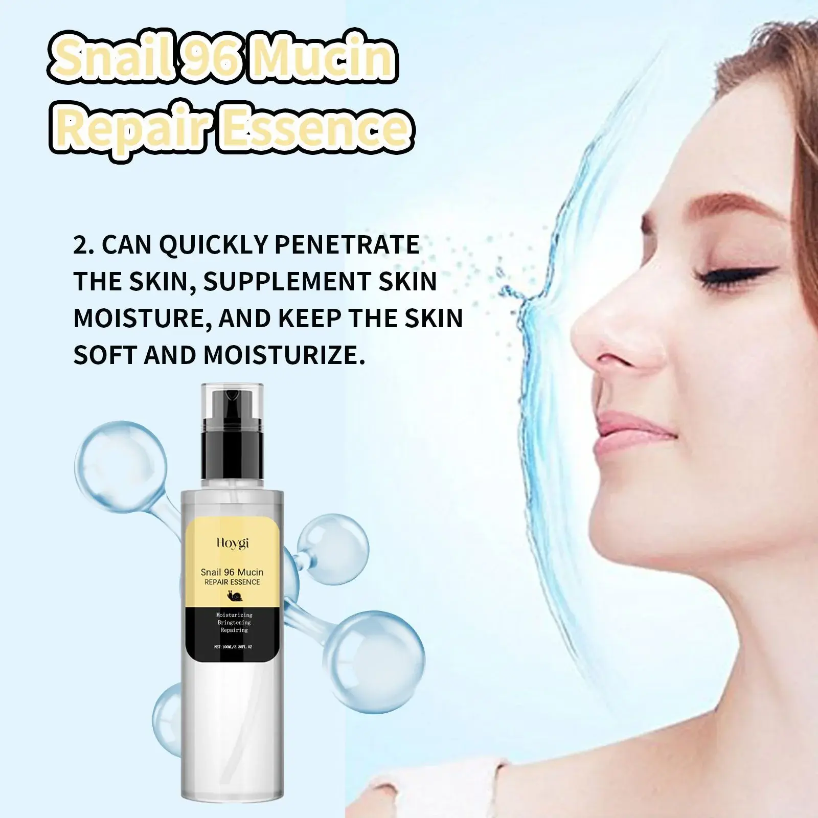 Snail 96 Mucin Repair Essence for Fine Lines & Firming - Hoygi 5 HOA05 A068 100 WH1 005