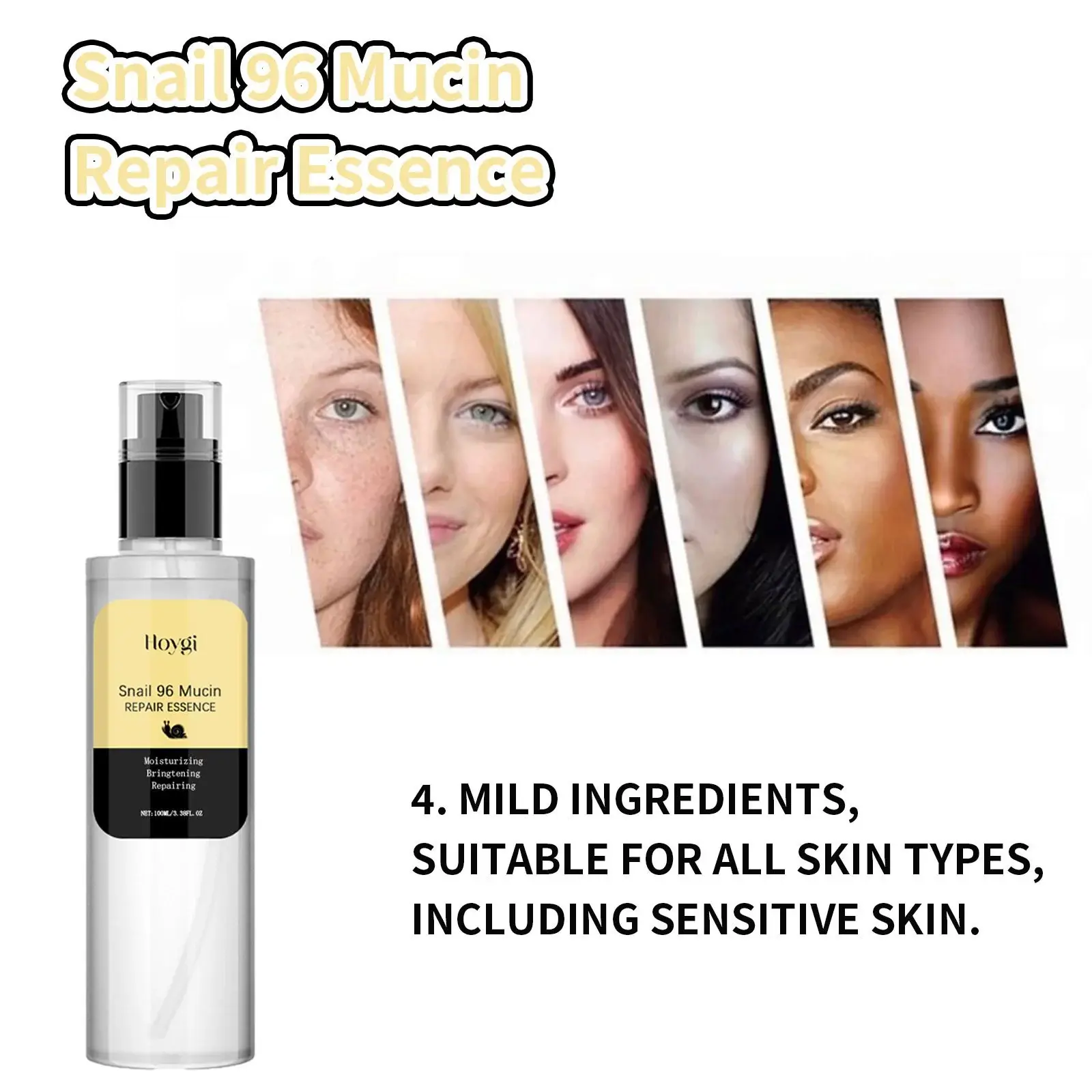 Snail 96 Mucin Repair Essence for Fine Lines & Firming - Hoygi 6 HOA05 A068 100 WH1 006