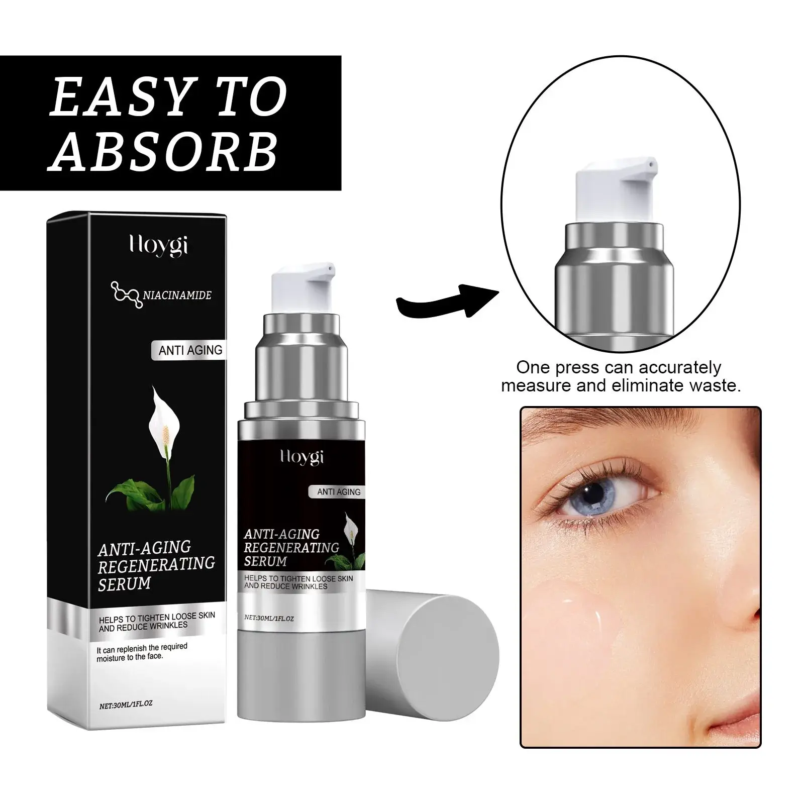 Anti-Aging Regenerating Serum with Hyaluronic Acid & Niacinamide 7 HOA05 A069 30 BK1 008