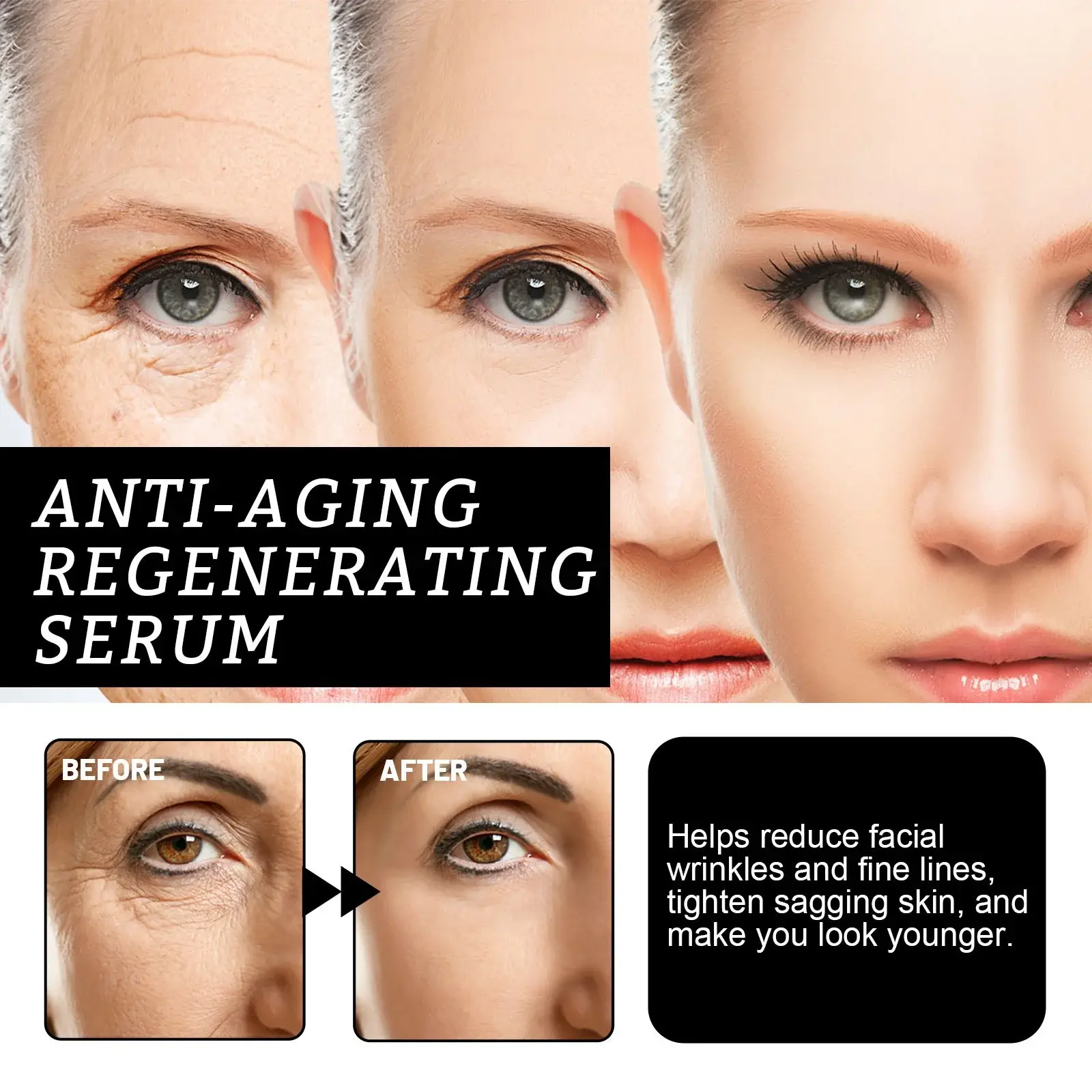 Anti-Aging Regenerating Serum with Hyaluronic Acid & Niacinamide 8 HOA05 A069 30 BK1 009