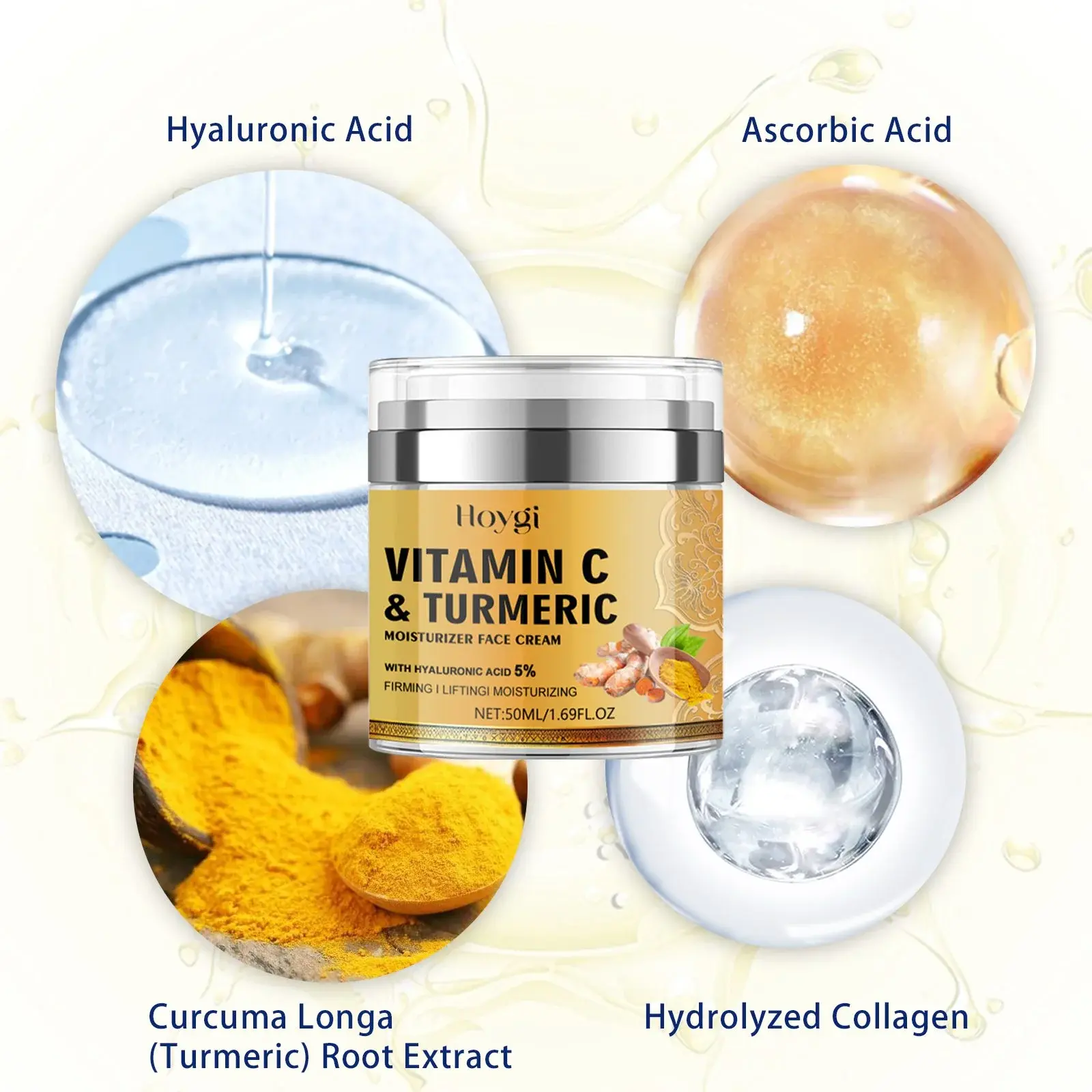Moisturizing Face Cream for Fine Lines & Firming - Hoygi 3 HOA05 A080 50 YE1 004