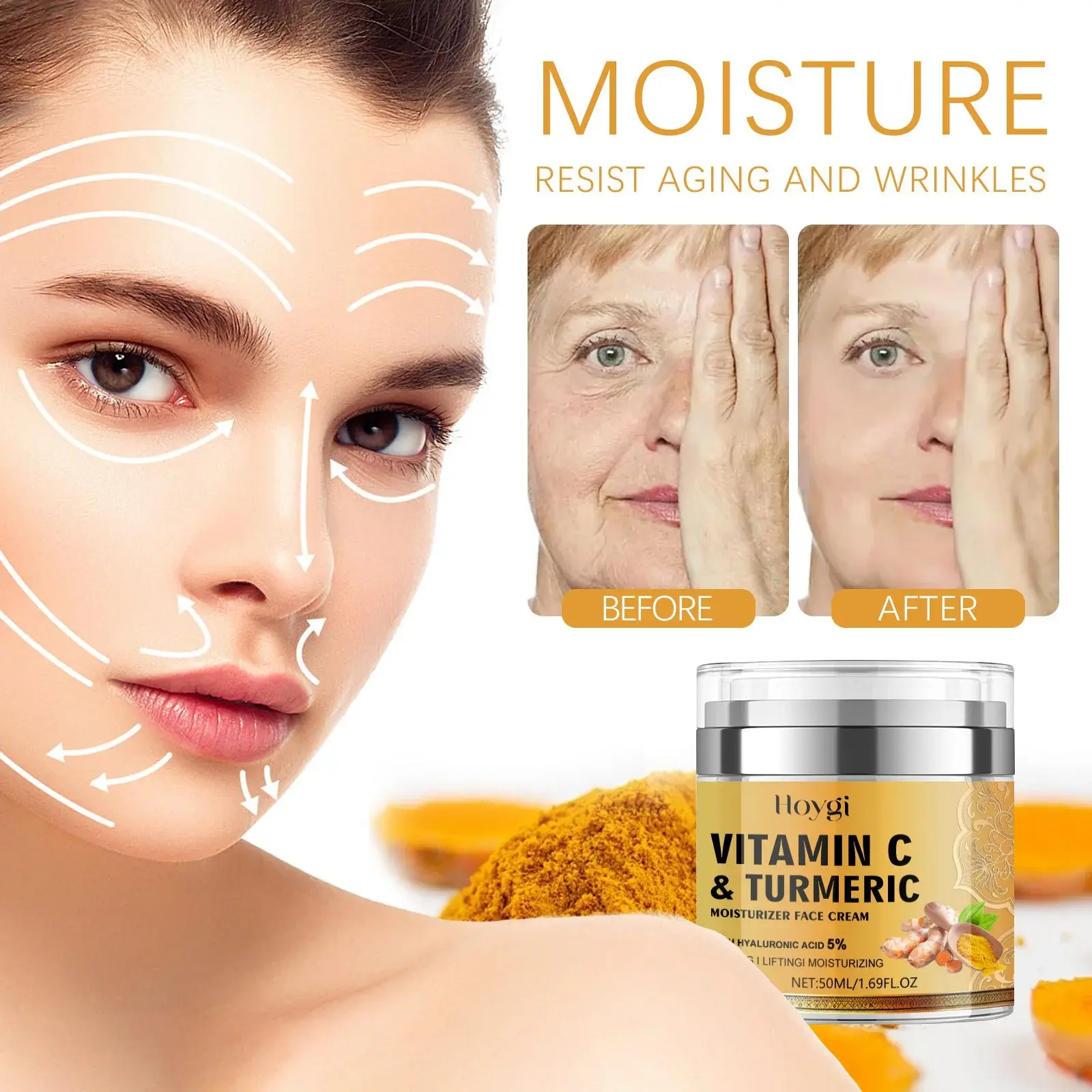Moisturizing Face Cream for Fine Lines & Firming - Hoygi 8 HOA05 A080 50 YE1 009