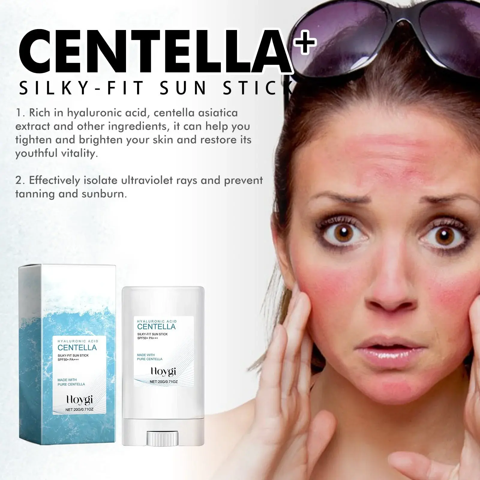 Hyaluronic Acid Sun Stick for Face and Body Moisturizing Protection - Hoygi 7 HOA05 A086 20 BN1 007