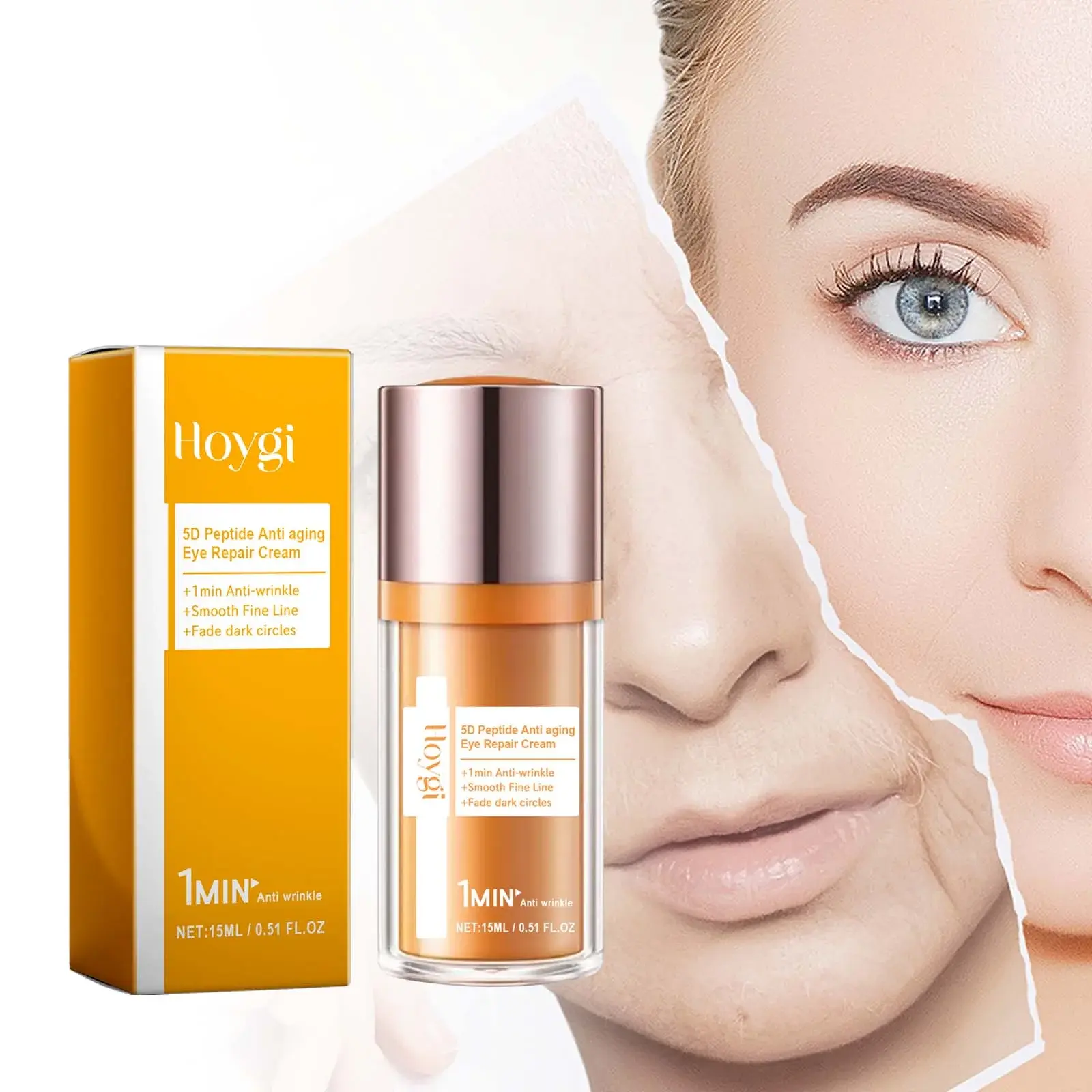 5D Peptide Anti-Wrinkle Eye Cream for Fine Lines & Crow's Feet - Hoygi 2 HOA05 A099 15 OG1 1005