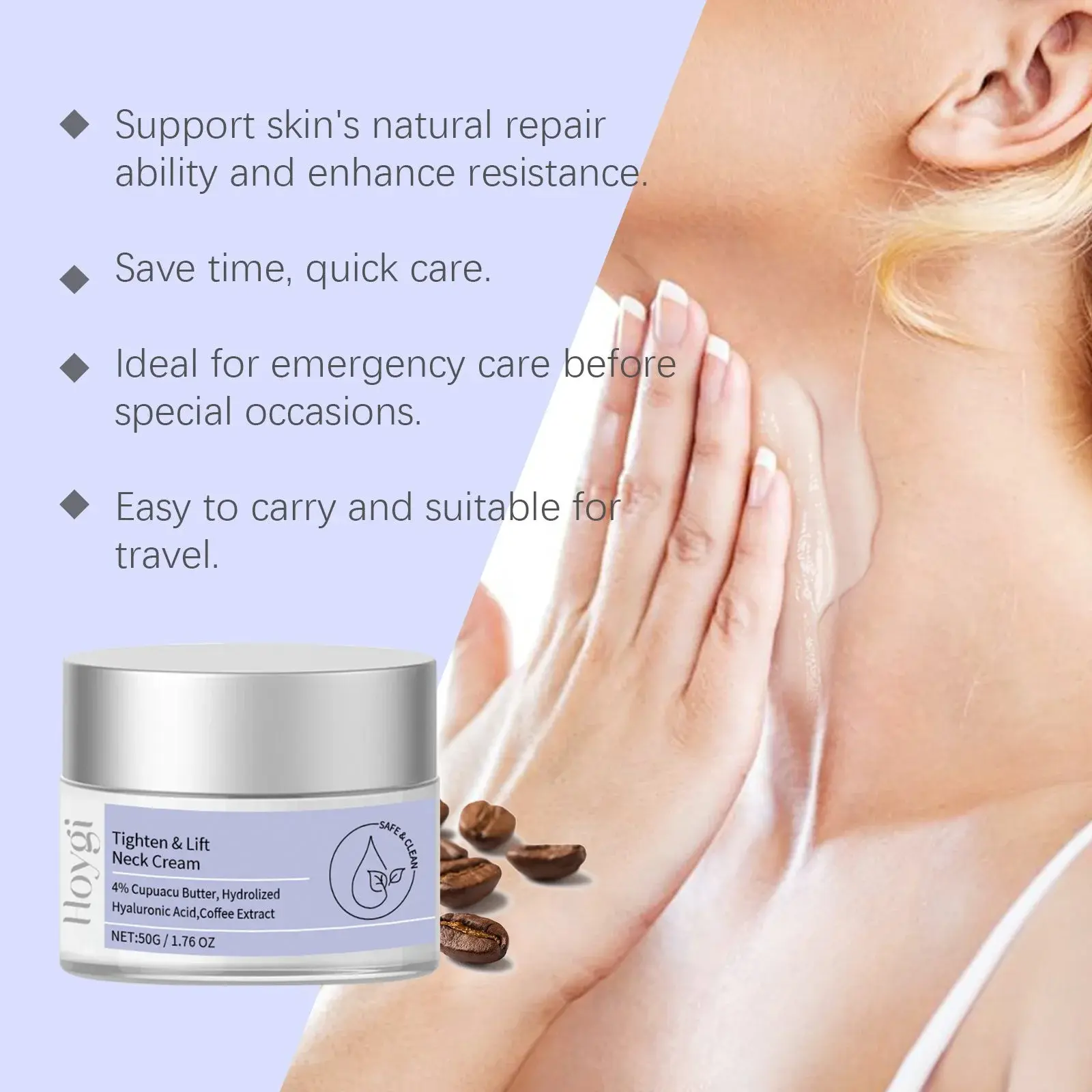 Neck Firming Cream - Lifting & Anti-Wrinkle Treatment - Hoygi 6 HOA05 A110 50 WH1 006