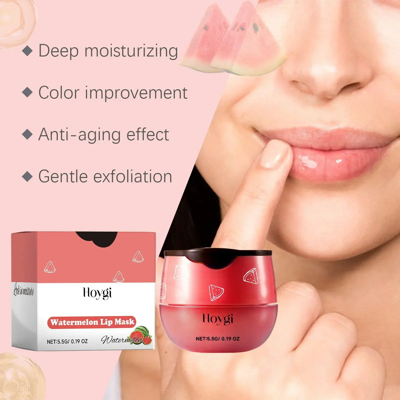 Watermelon Lip Mask for Dry Lips Moisturizing Treatment - Hoygi 6 HOA05 A111 6 WH4 007