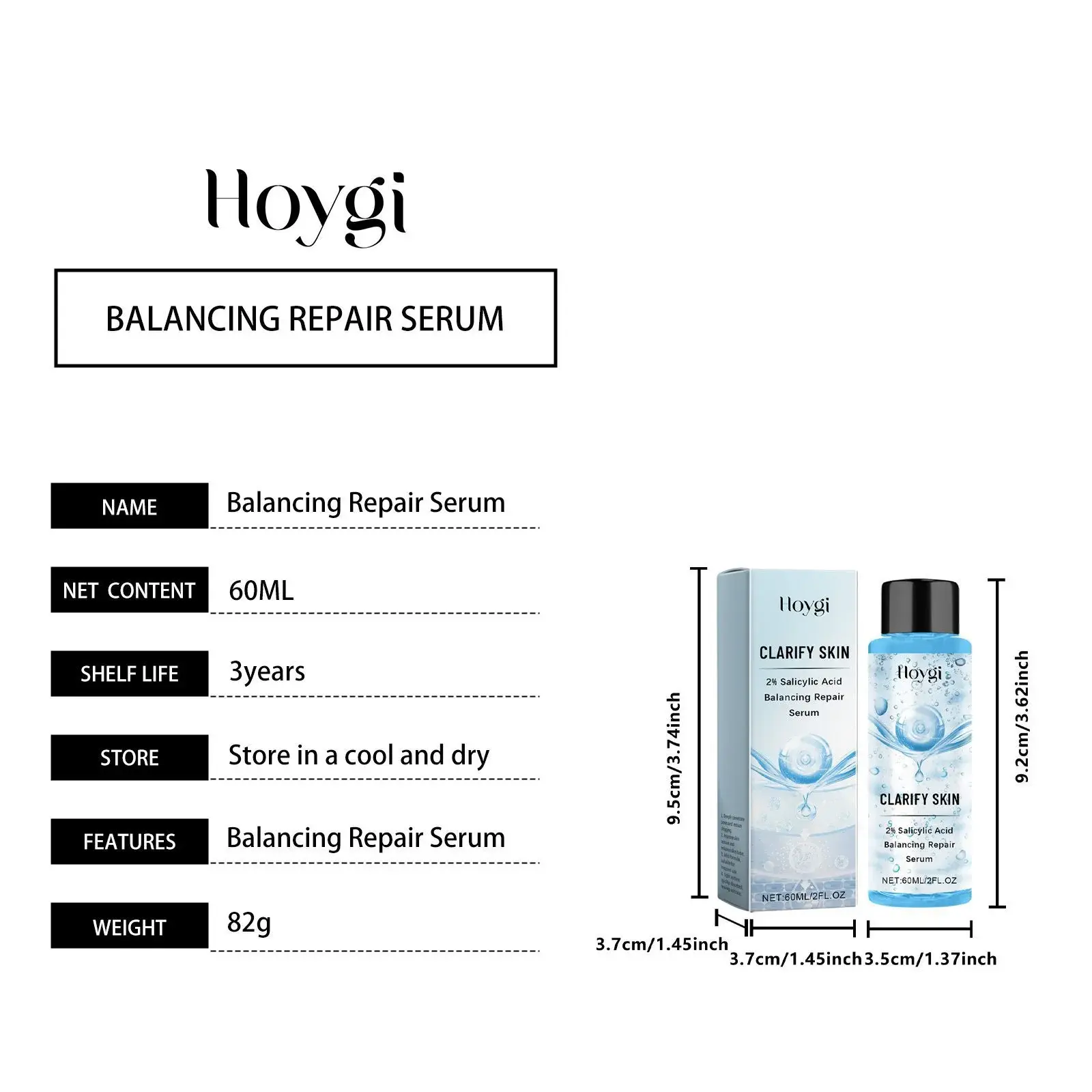 2% Salicylic Acid Serum - Exfoliating & Pore Refining Formula 1 HOA05 A112 60 BU1 001