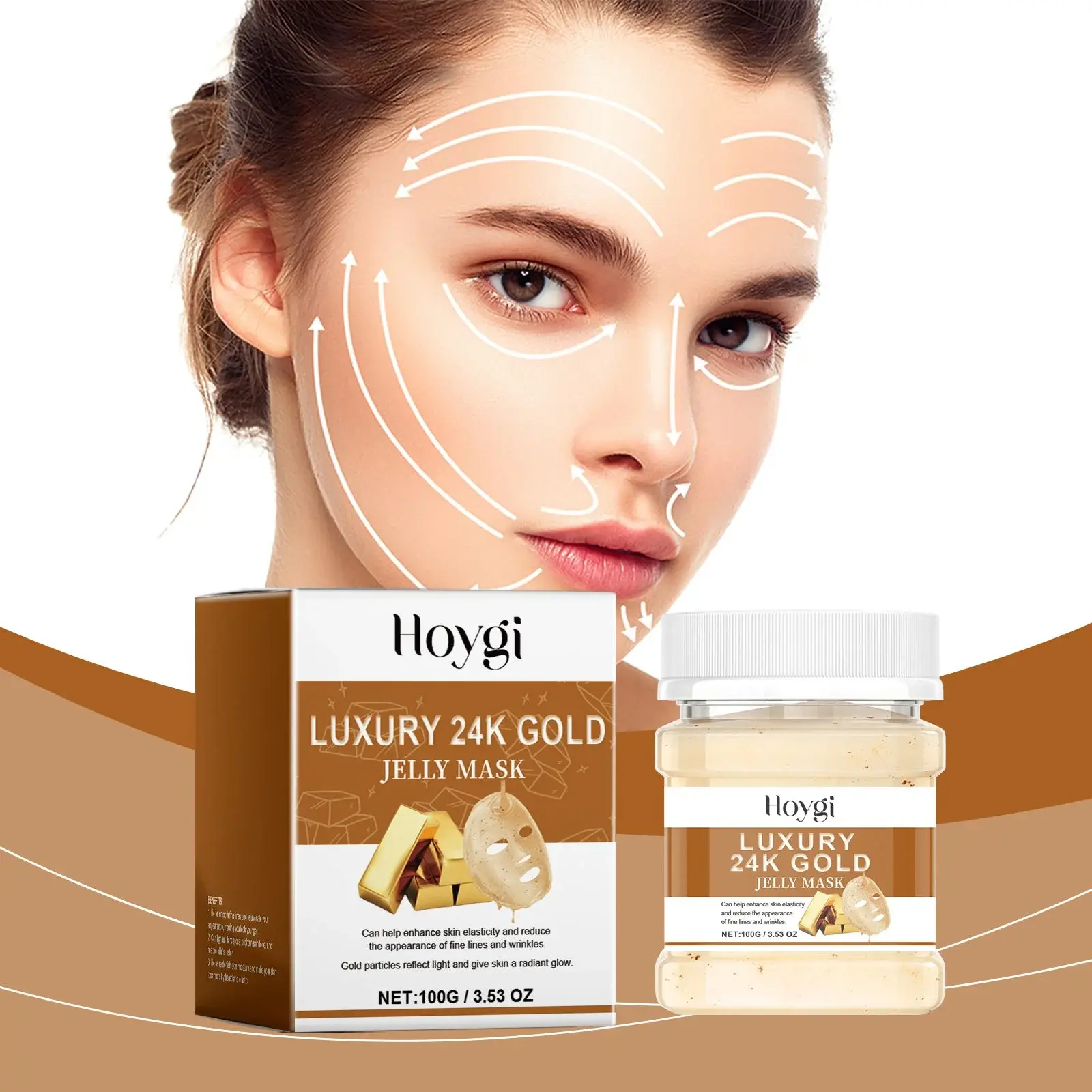 24k Gold Hydrating Mask Powder - Firming & Anti-Wrinkle Treatment 2 HOA05 A116 100 WH5 002
