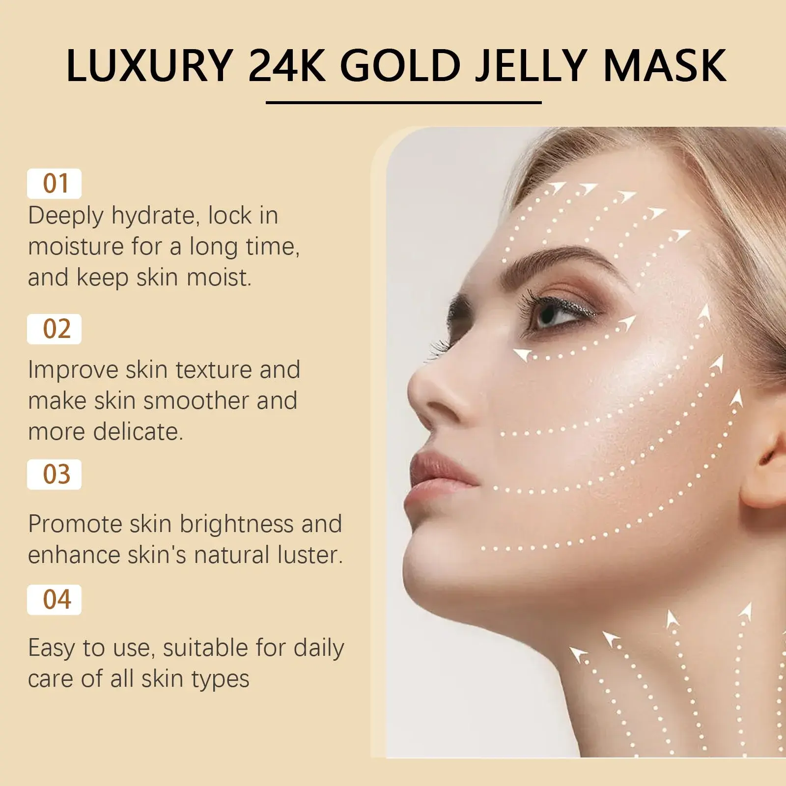 24k Gold Hydrating Mask Powder - Firming & Anti-Wrinkle Treatment 5 HOA05 A116 100 WH5 005