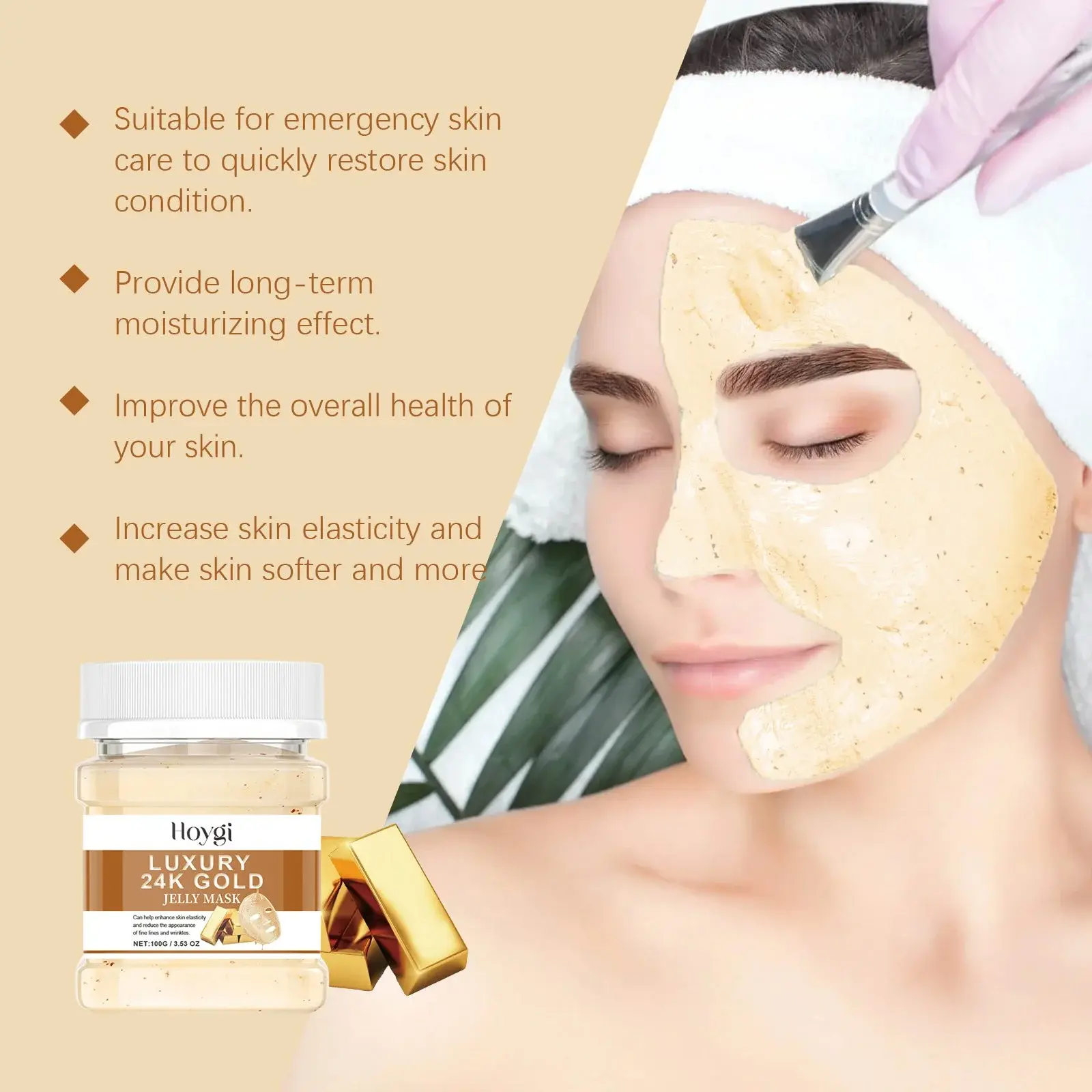 24k Gold Hydrating Mask Powder - Firming & Anti-Wrinkle Treatment 8 HOA05 A116 100 WH5 008