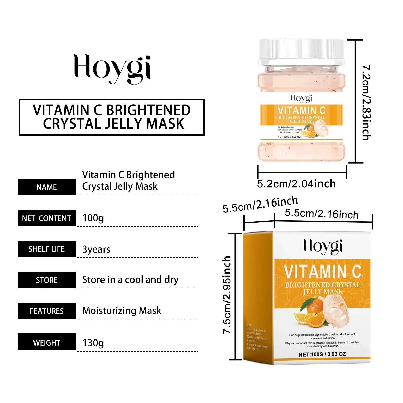 Vitamin C Hydrating Mask Powder - Repair & Brightening Formula 1 HOA05 A116 100 WH6 001