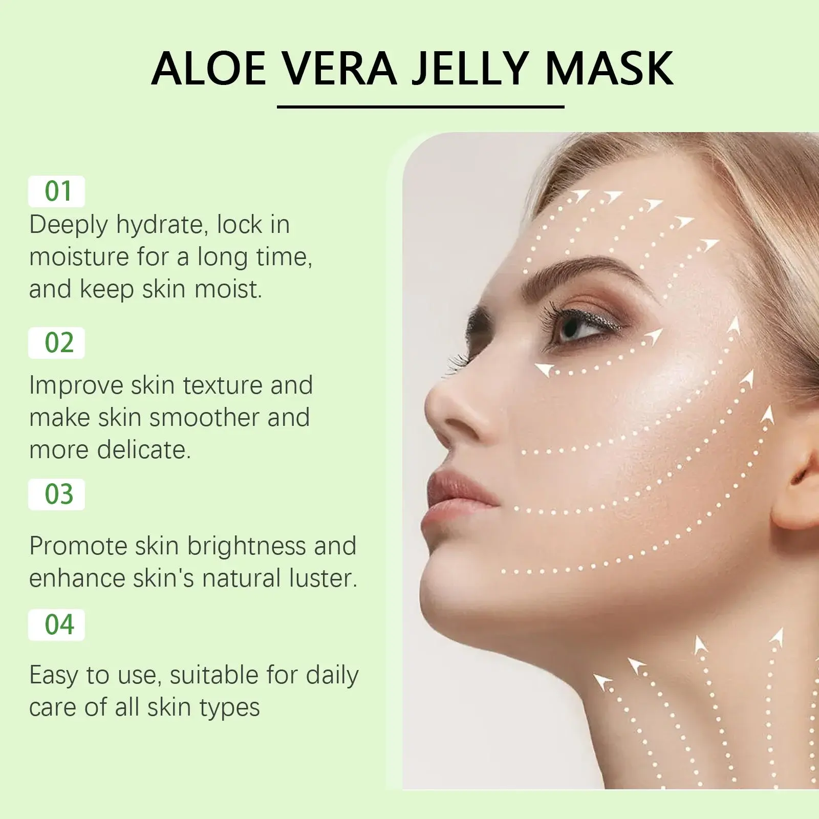 Aloe Vera Moisturizing Mask Powder for Hydration and Pore Refining 5 HOA05 A116 100 WH8 005