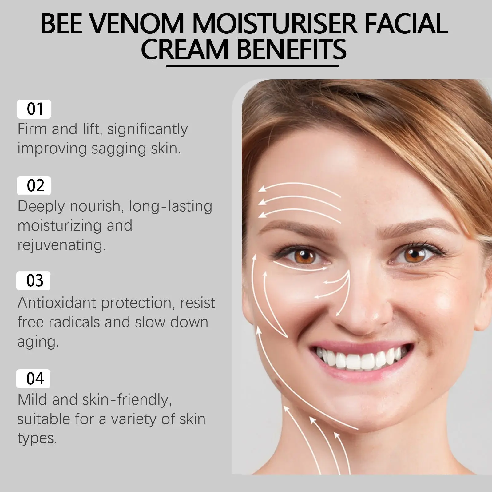 Bee Venom Face Cream - Firming & Anti-Wrinkle Moisturizer 5 HOA05 A137 100 BK1 005