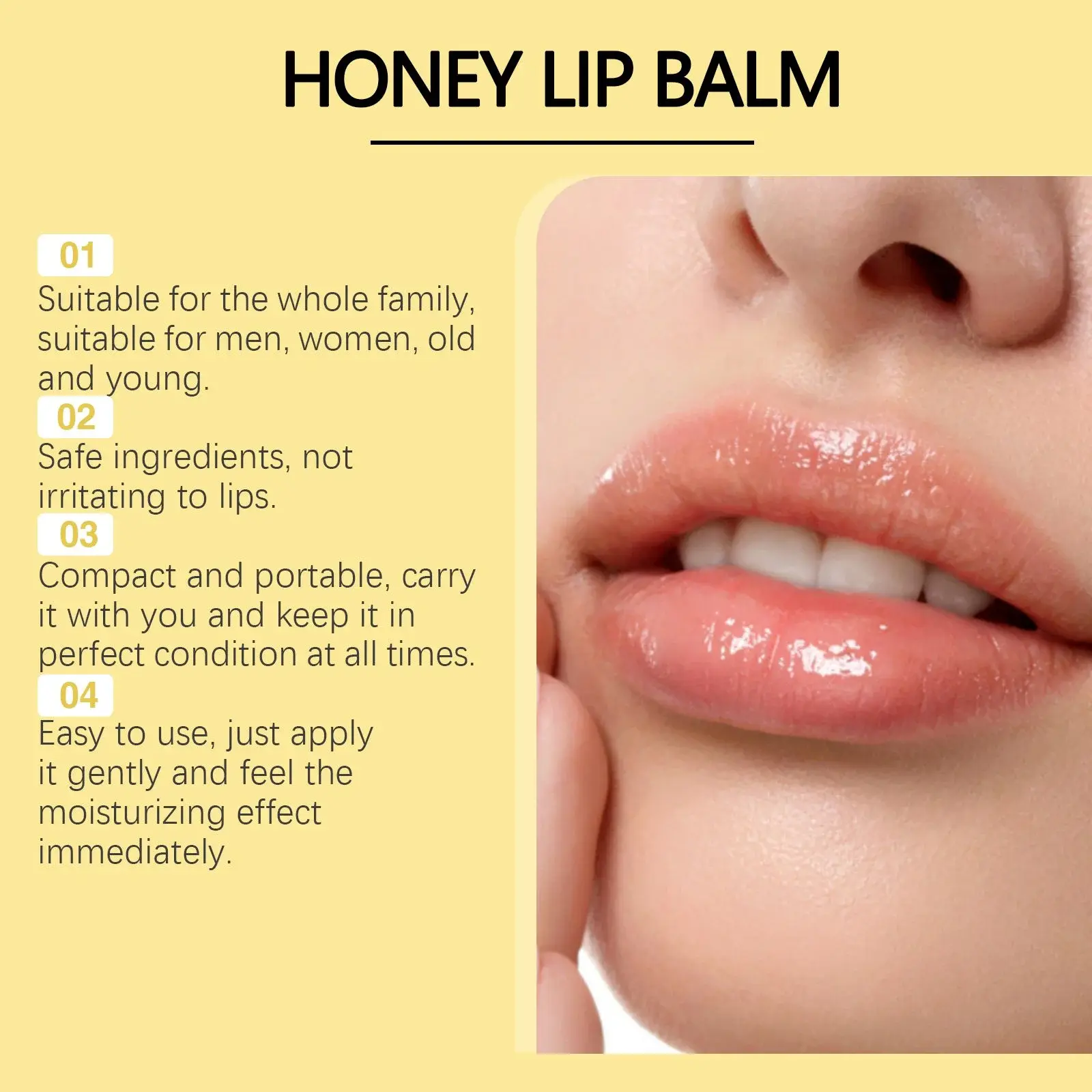 Honey Nourishing Lip Balm - Deeply Moisturizing & Dryness Prevention 5 HOA05 A140 15 YE1 005