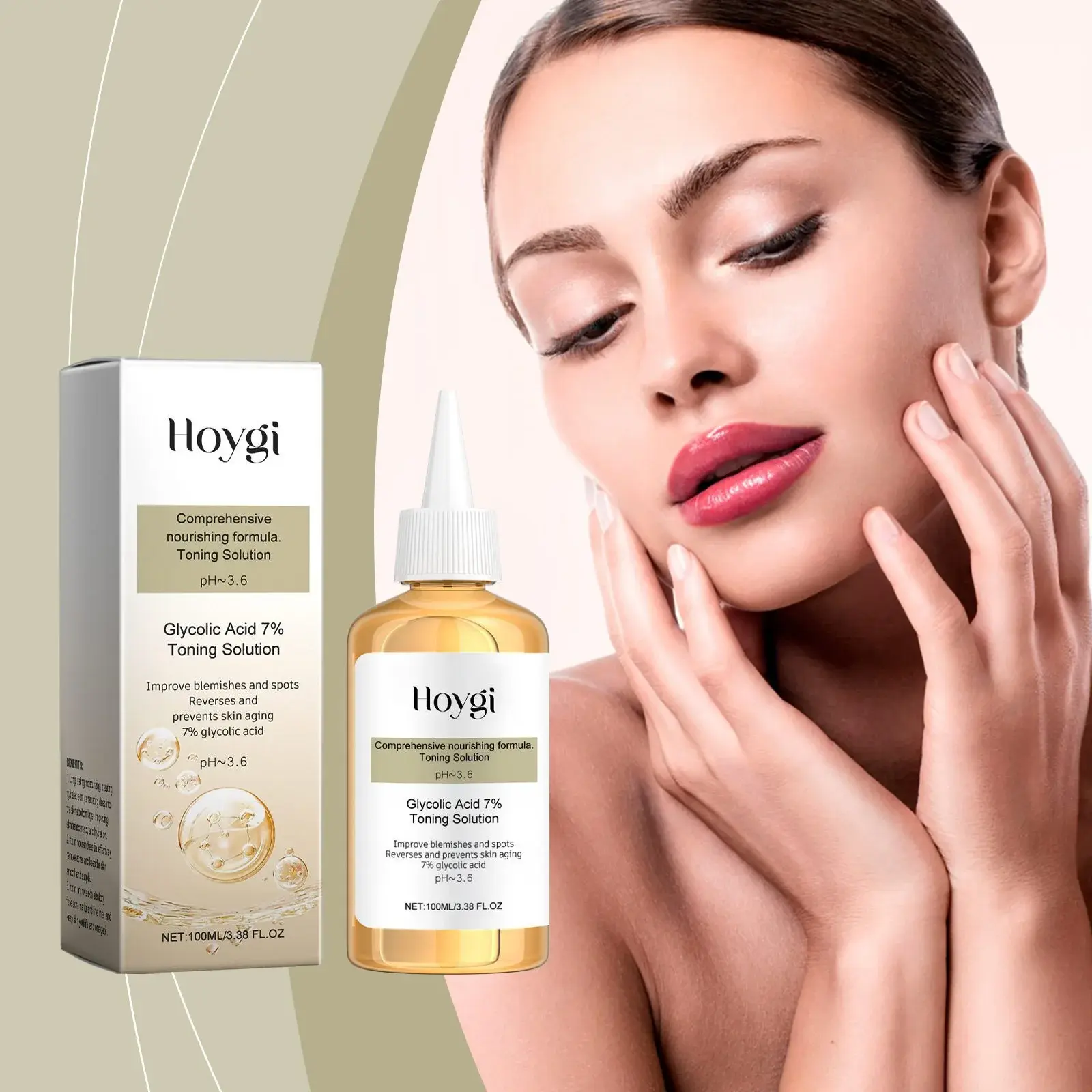 Glycolic Acid Face Toner - Oil Balancing & Skin Repair Formula 2 HOA05 A158 100 WH1 002