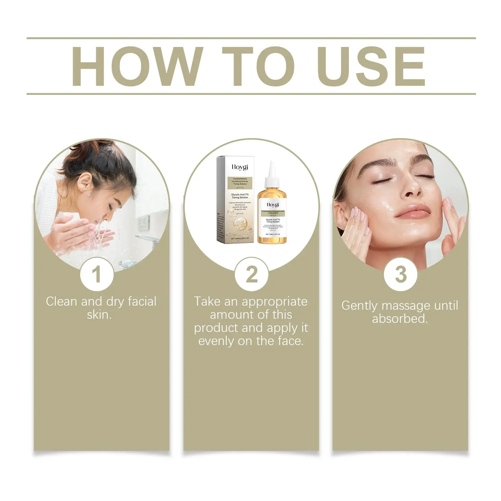 Glycolic Acid Face Toner - Oil Balancing & Skin Repair Formula 4 HOA05 A158 100 WH1 004