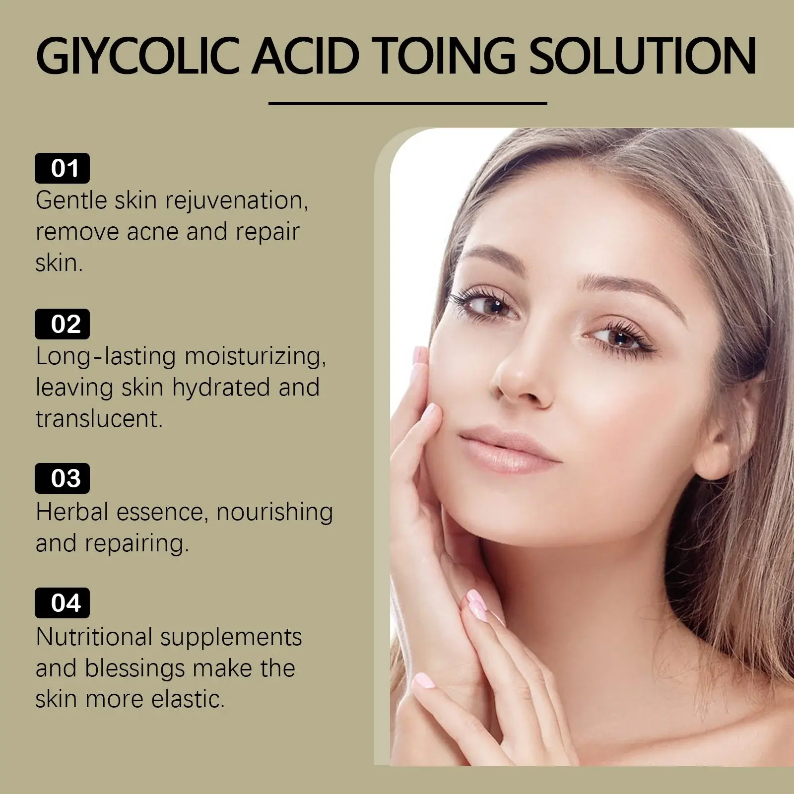 Glycolic Acid Face Toner - Oil Balancing & Skin Repair Formula 5 HOA05 A158 100 WH1 005