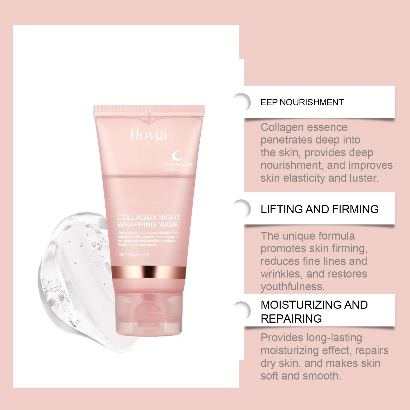 Collagen Peel Off Mask - Moisturizing & Pore Cleaning - Hoygi 6 HOA05 A160 1 PK1 1734926439036