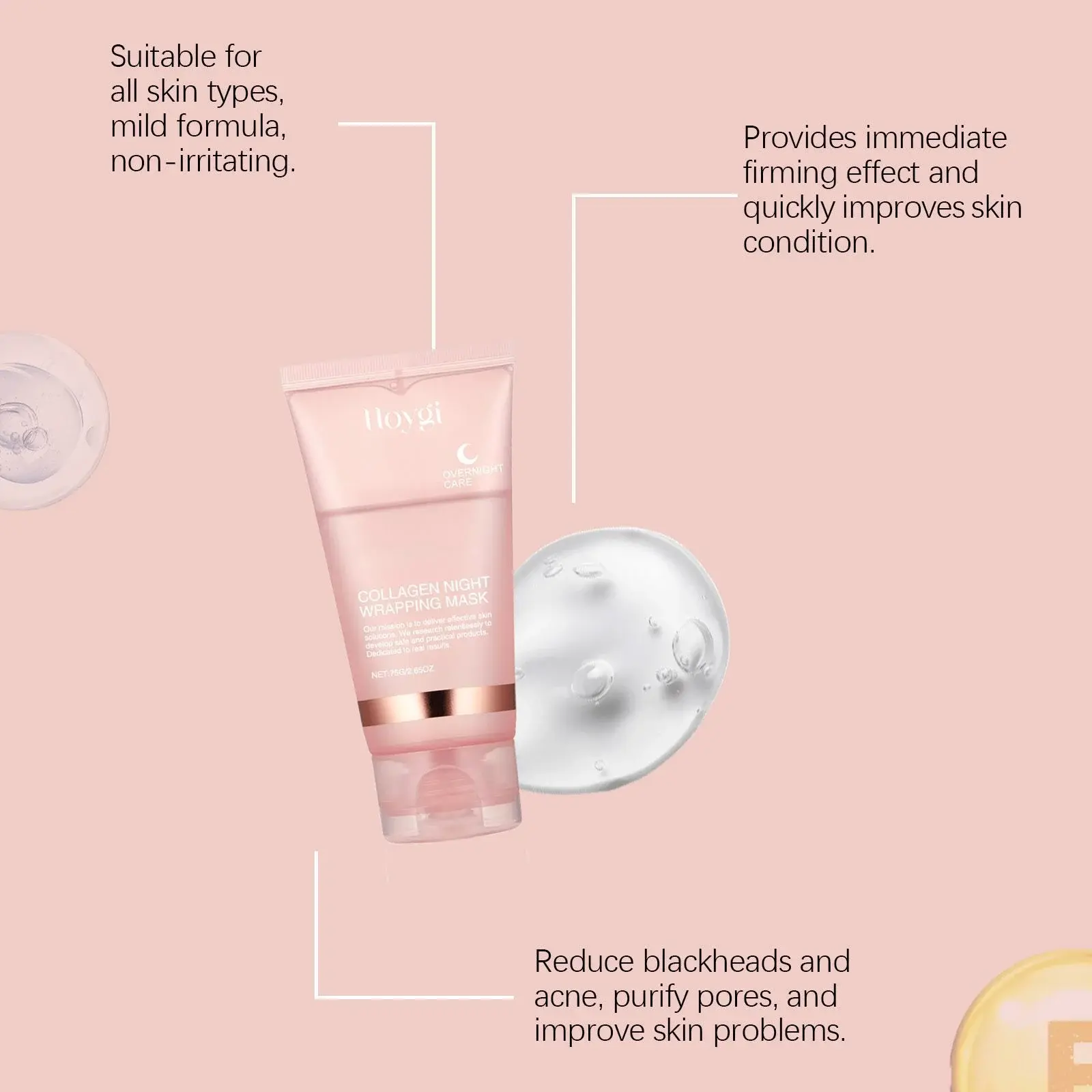 Collagen Peel Off Mask - Moisturizing & Pore Cleaning - Hoygi 8 HOA05 A160 1 PK1 1734926439038