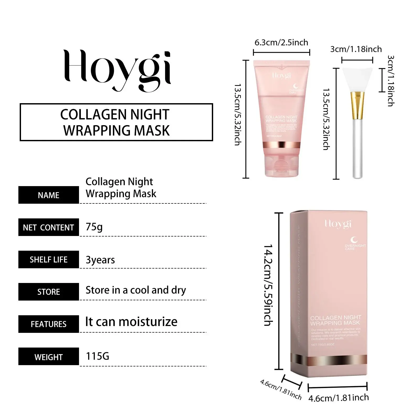 Collagen Peel Off Mask - Moisturizing & Pore Cleaning - Hoygi 1 HOA05 A160 1 PK1 74447249