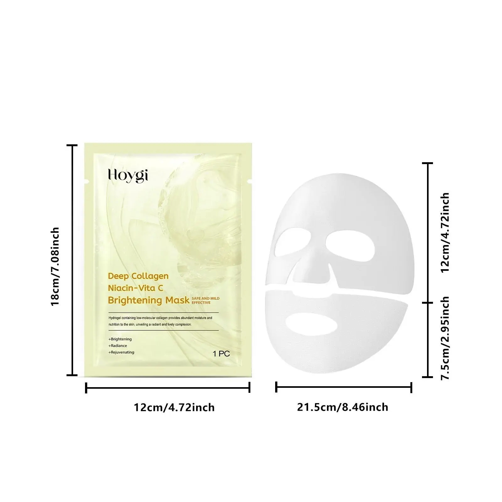 Nicotinic Acid & Vitamin C Brightening Mask - Hydrating Anti-Wrinkle Care 1 HOA05 A165 1 YE1 83482773