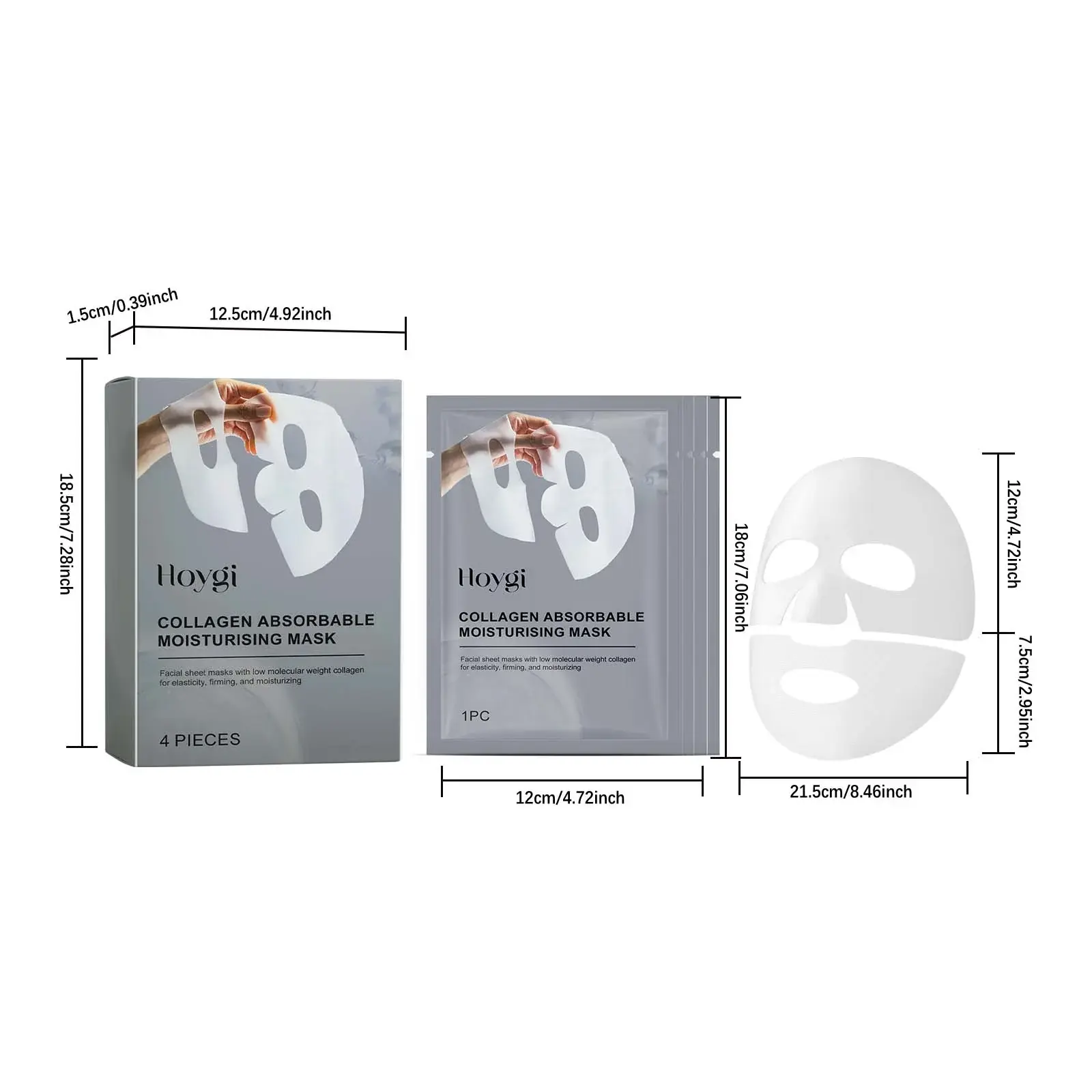 Anti-Wrinkle Collagen Mask Box Set Hydrating Moisturizer - Hoygi 1 HOA05 A165 1005