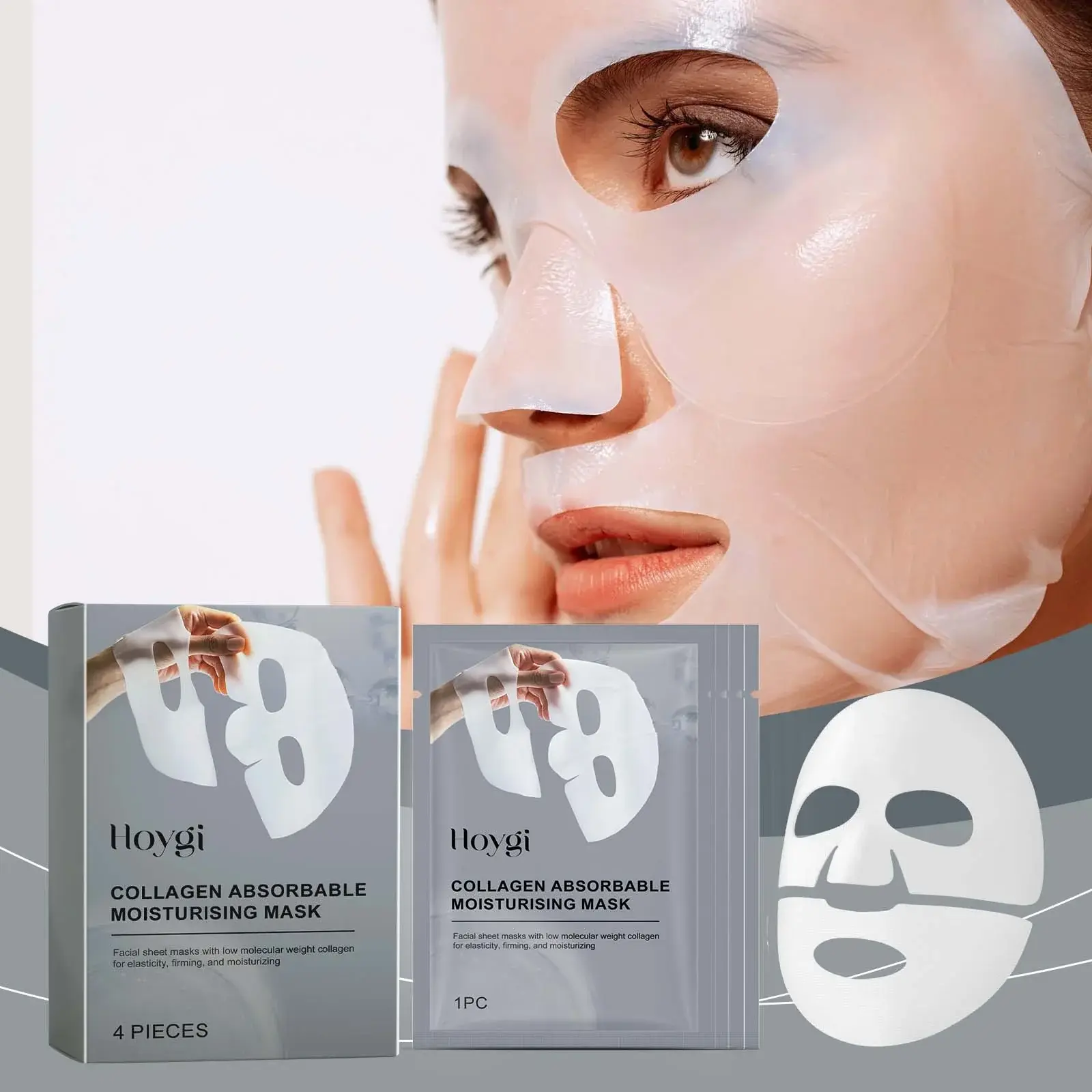 Anti-Wrinkle Collagen Mask Box Set Hydrating Moisturizer - Hoygi 2 HOA05 A165 4 GY1 002