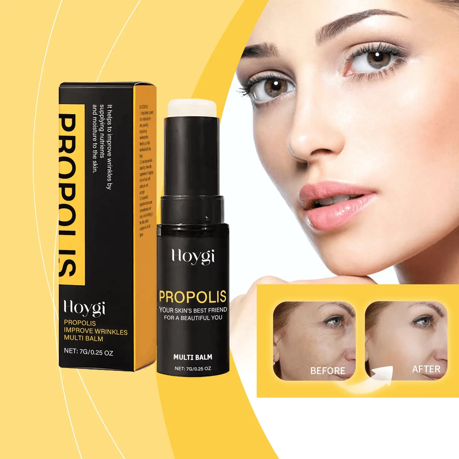 Propolis Moisturizer Stick for Dry Skin - Long-Lasting Hydration 2 HOA05 A169 7 BK1 002