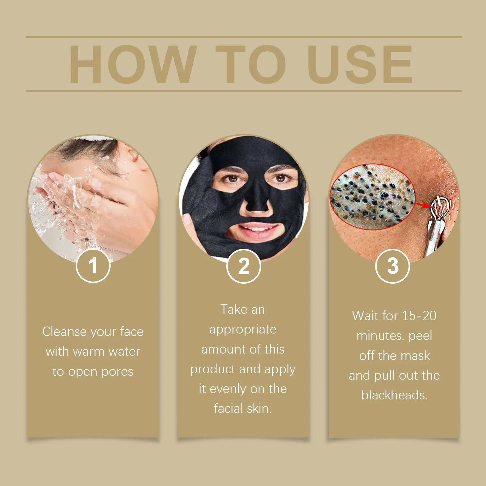 Blackhead Peel Mask for Pore Cleansing & Hydrating - Hoygi 4 HOA05 A176 60 BK1 004
